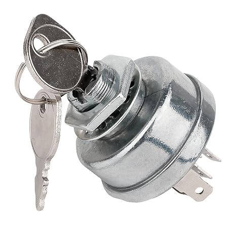 Ignition Switch Compatible with Exmark Lazer Z, Lazer Z XP & Toro Z 500, Z Master with 60 and 72 Deck, 3 Positions, 6 Terminals, Replaces 103-0206, 104-2541, 109-4736, 88-9830, 5208003, 430-334