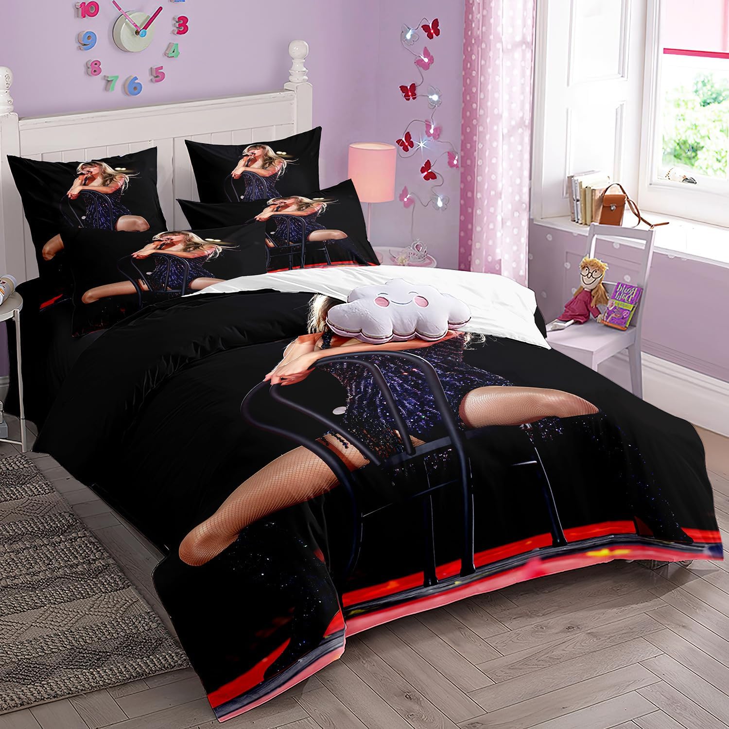 3D Printed Quilt Cover Double 200 x 200 cm 3 Pieces Bedroom Bed Bedding