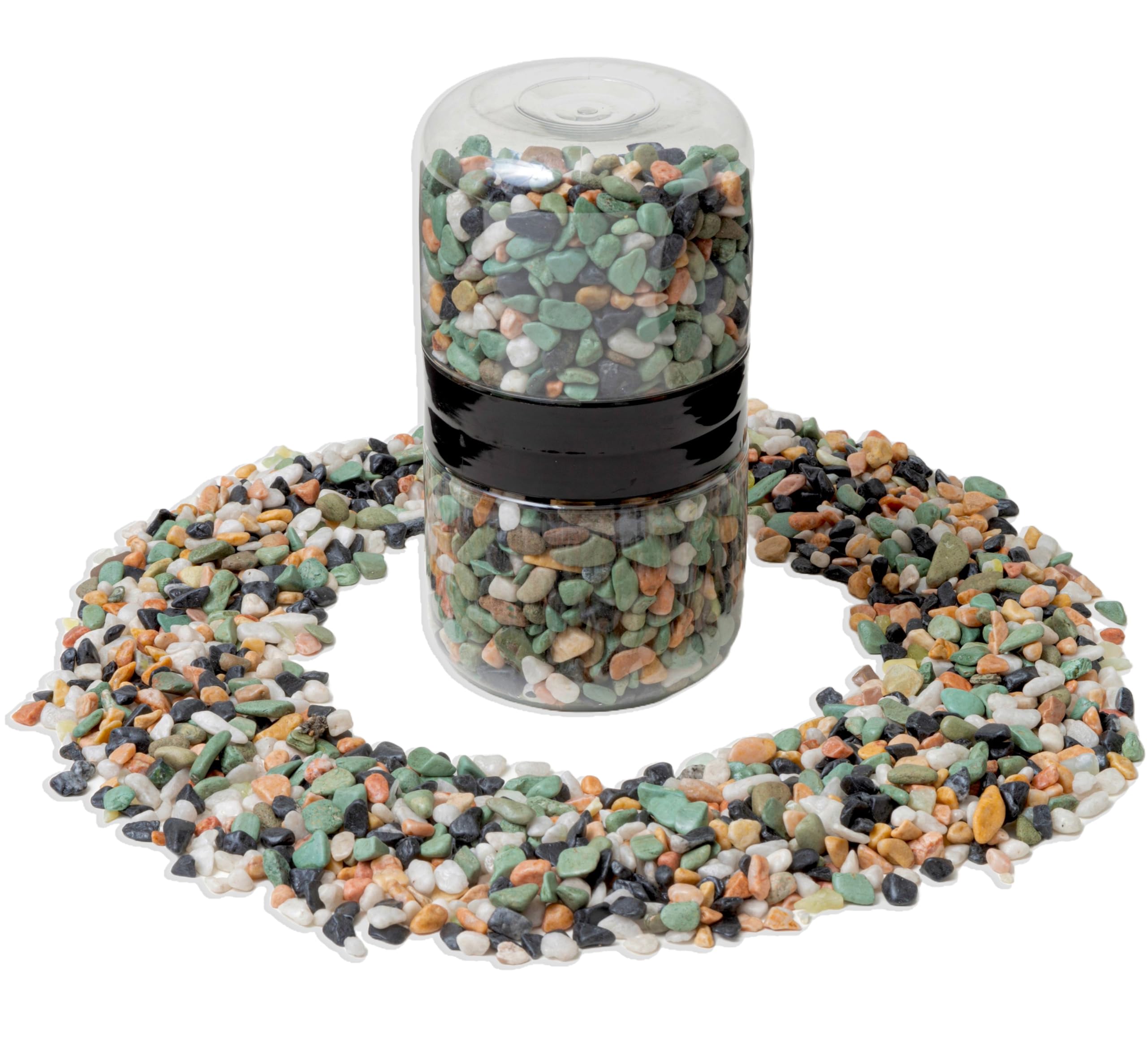 IPEA Piedras decorativas de colores para jardín, macetas, acuarios – 1 kg – Piedras de colores mixtos con tamaño 4/6 mm – Cuencos pequeños de exterior para decoración, patio, manualidades – Piedras