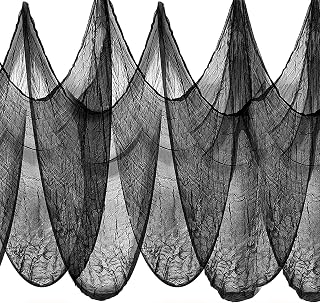 6 Pack 72 x 30 Inch Halloween Creepy Cloth Spooky Gauze for Party Decorations Outdoor Hanging Scary Gauze Spooky Cloth for Haunted House Party Walls Doorway Entryways Indoor