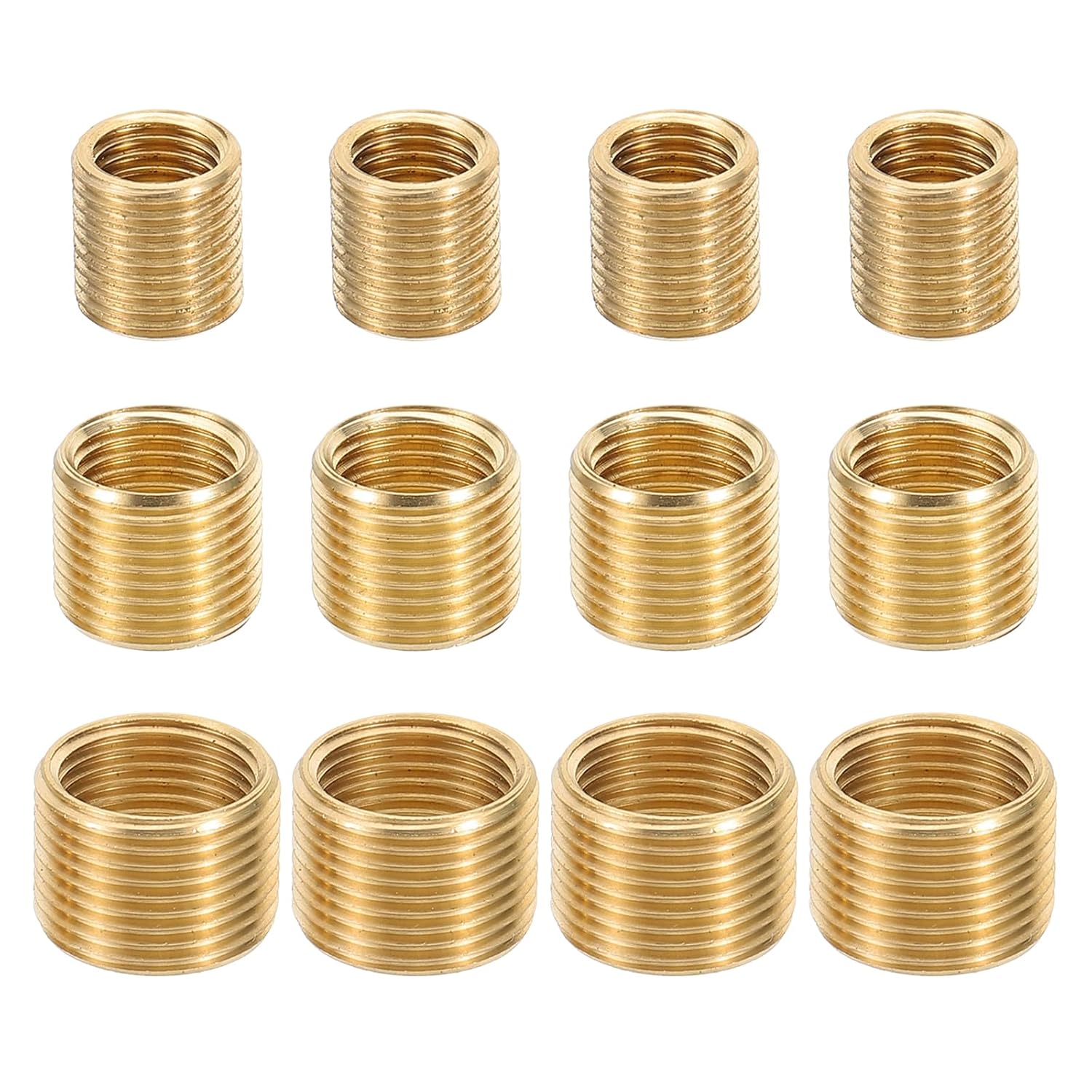 PATIKIL 3 Size Thread Reducing Nuts Insert, 12pcs Male to Female Fine ...