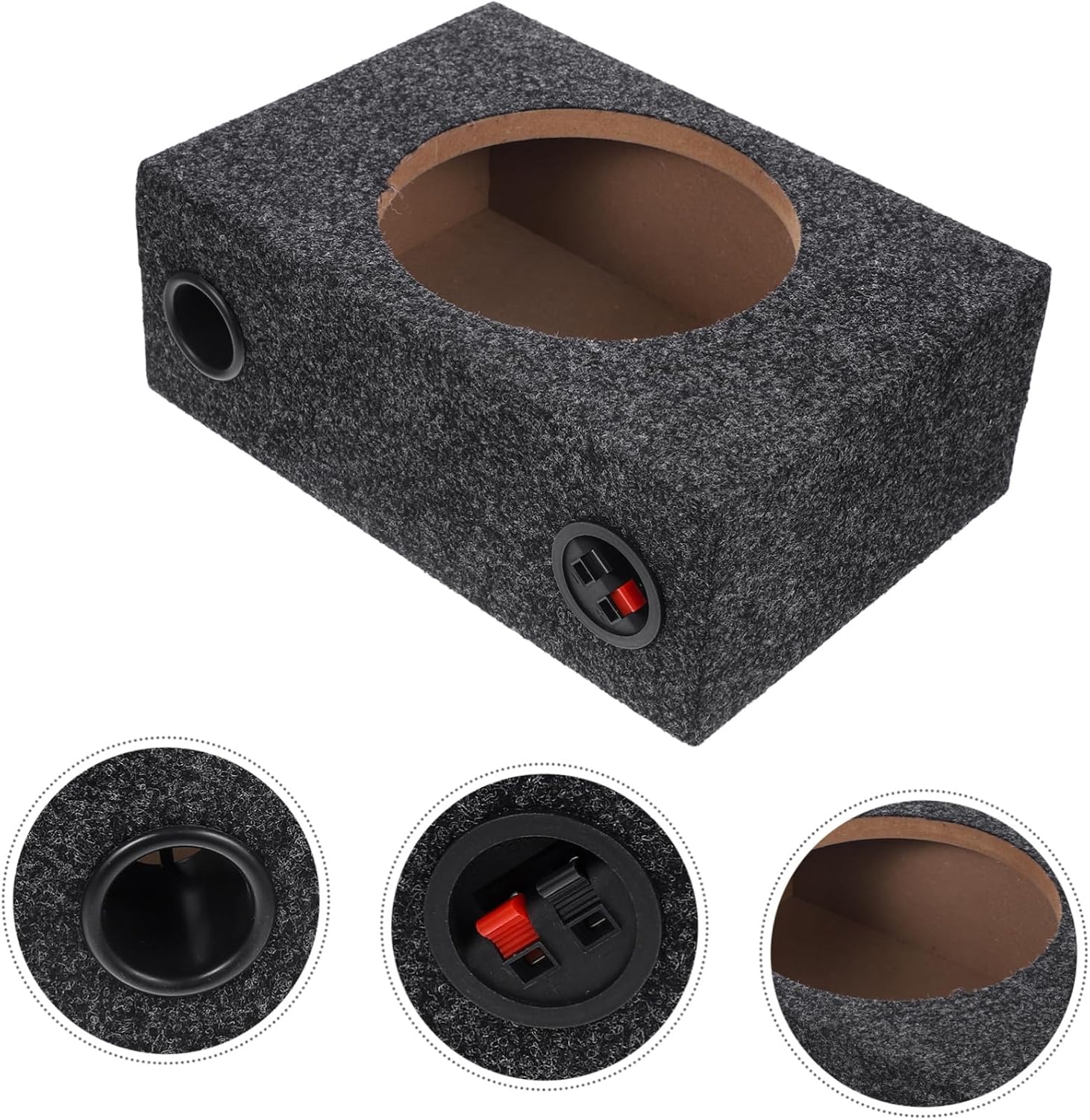 Car Speaker Box Single Cab Subwoofer Enclosure Sealed Carpeted Sub Box DIY Amplified Subwoofer Kit