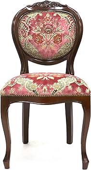 IMA TRADING 【イタリア製 クラシック家具 猫脚ダイニングチェアー2脚セット】ピンク 49×54×H97(SH50)cm / 2-245OPPI