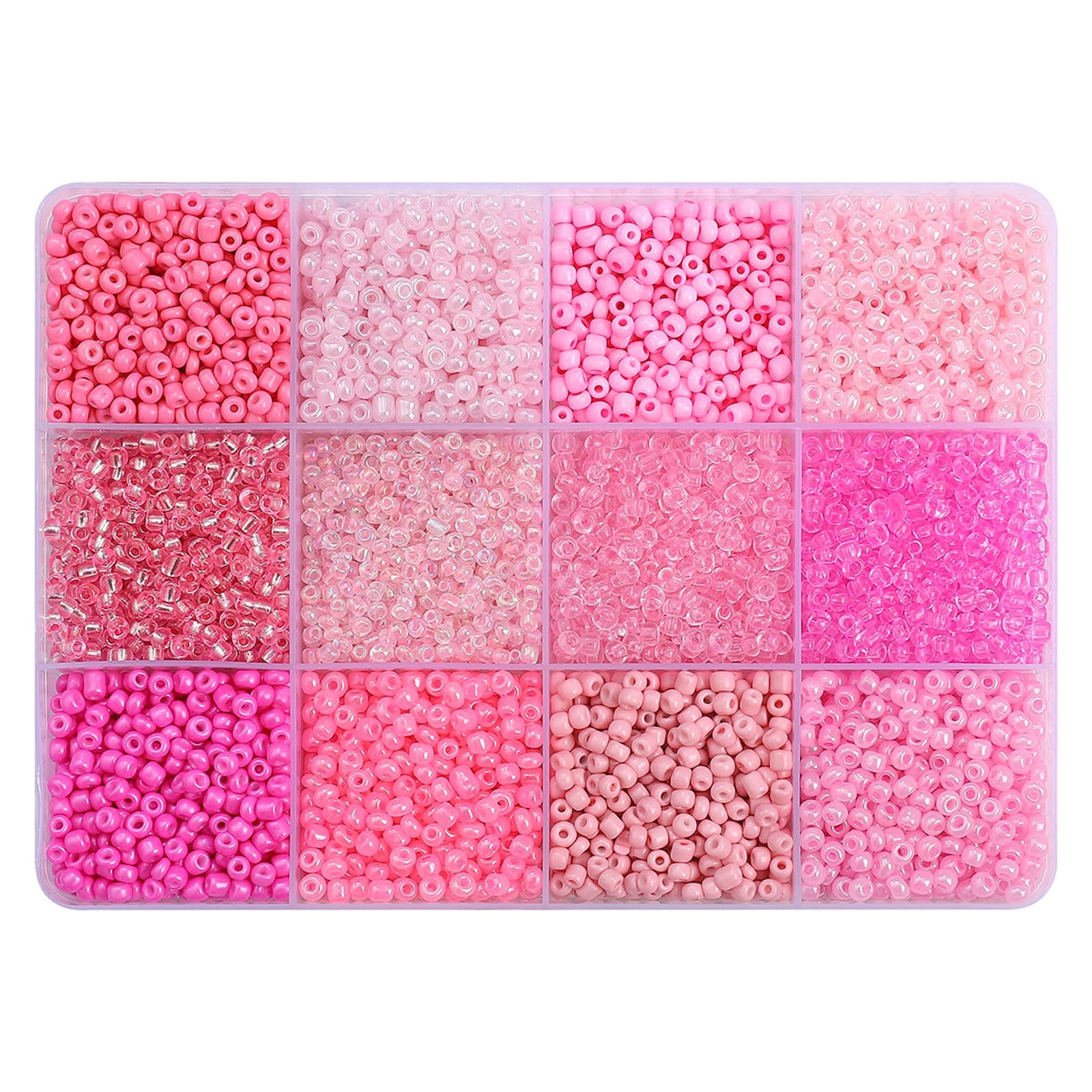 12 Grids Loose Bead Set Handmade Bead Necklace Bead Jewelry Accessories Acrylics Texture Suitable for Jewelry