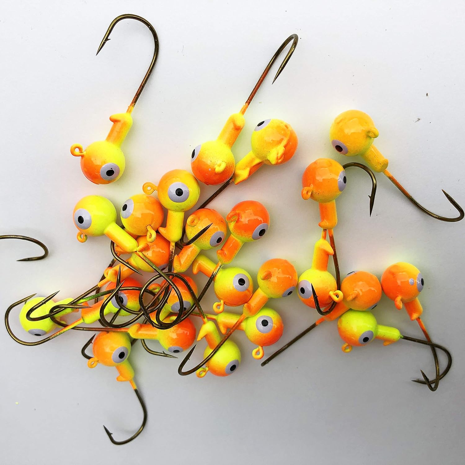 Rudder 50 PCs Jigheads for Fishing 1/32 1/16 1/8 oz Fishing Hooks Crappie Bass Double Eyes