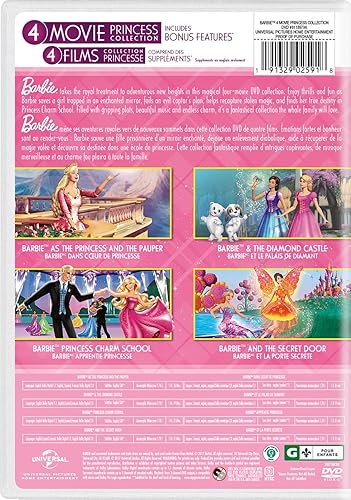 Miniatura 2 de Barbie 4-Movie Princess Collection Barbie as The Princess and the Pauper Barbie and the Diamond Castle Barbie Princess Charm School Barbie and