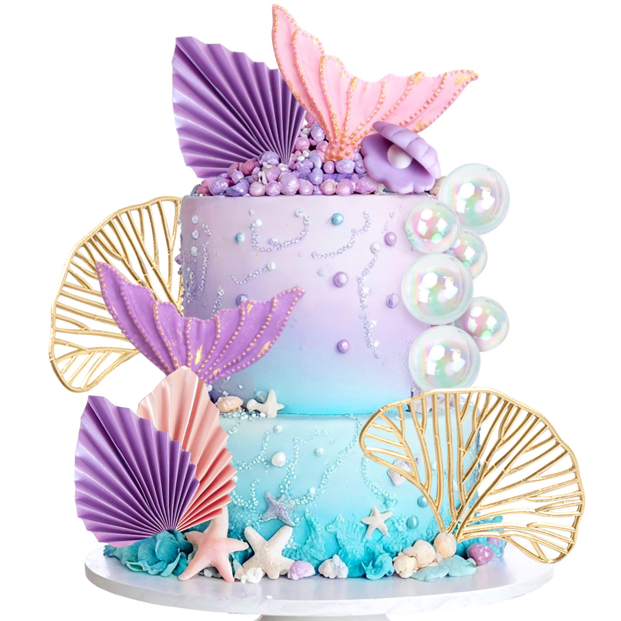 Snapklik.com : Little Mermaid Cake Topper Under The Sea Cake Decoration ...