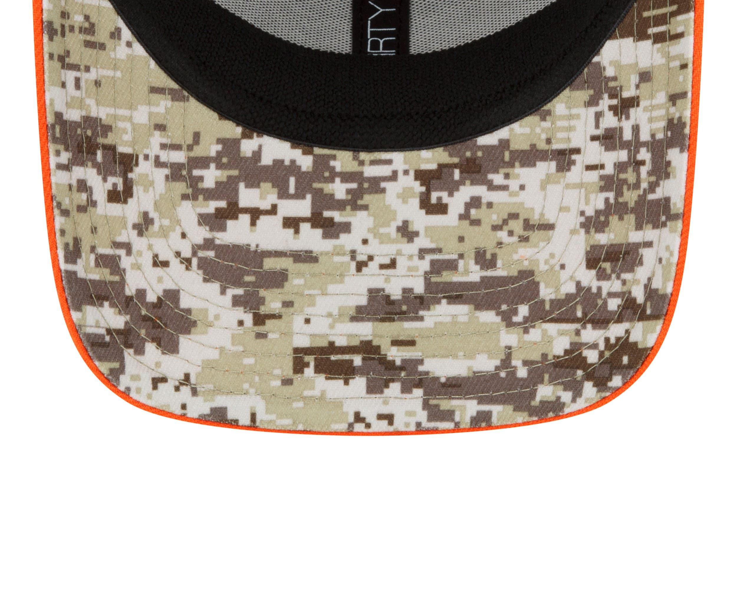 New Era Denver Broncos NFL Salute to Service 2022 Black Orange 39Thirty Stretch Cap - M - L