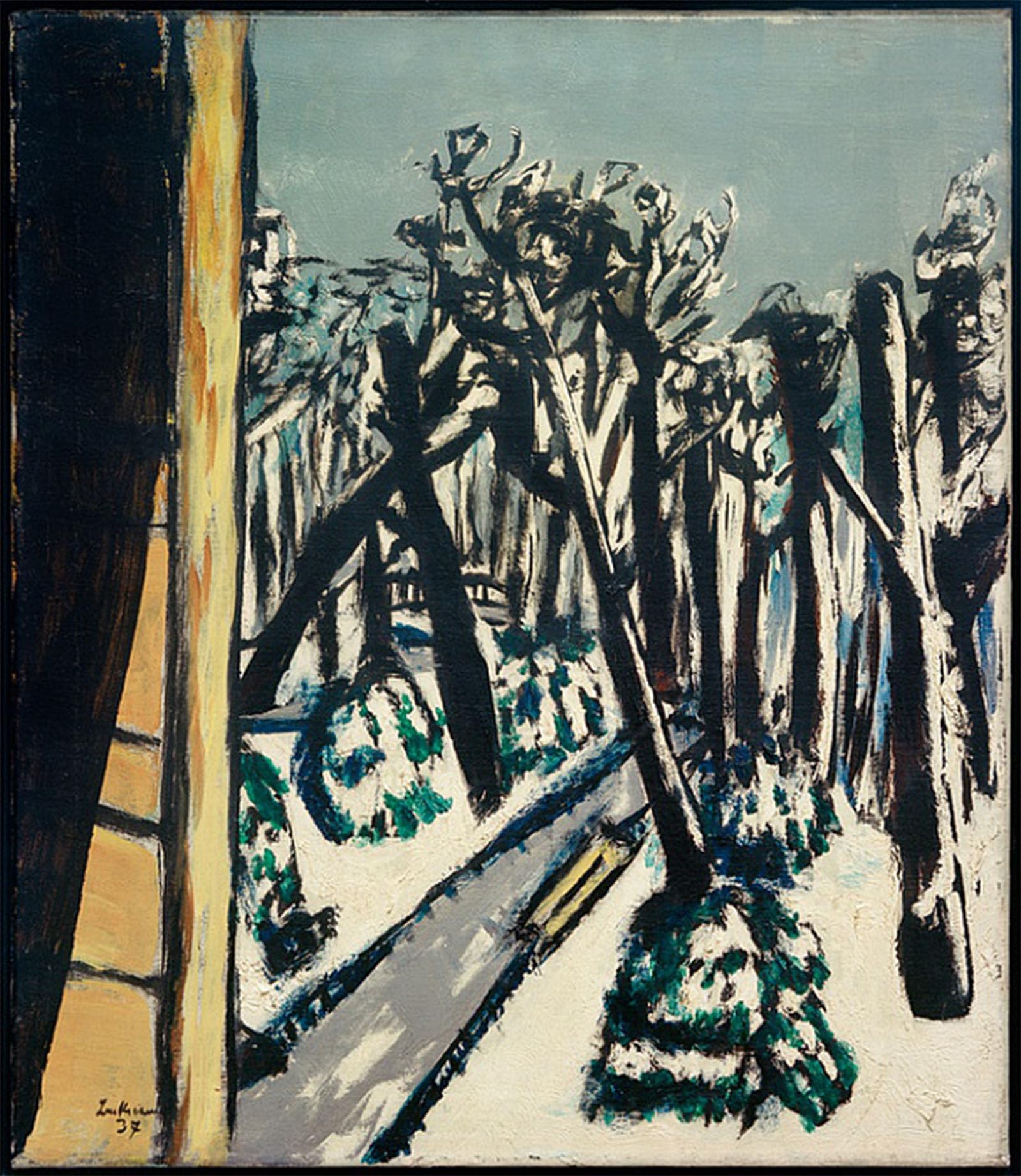 ARTXLXXBN Famous Art Print Poster Vintage Wall Art Zoo in Winter by Max Beckmann Canvas Art Poster for Home Decor 60x90cm