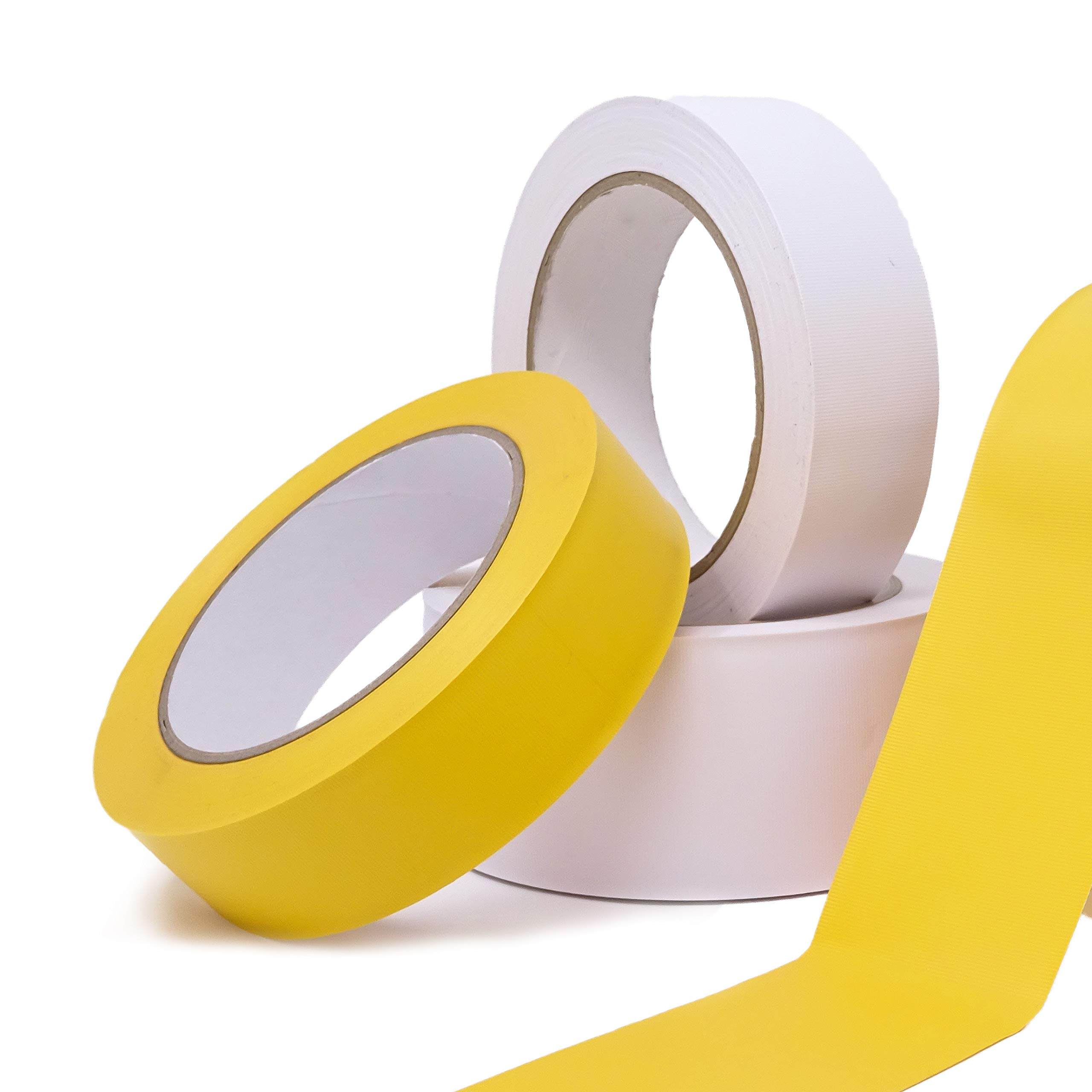 gws Putzband PVC gerippt weiß 8 Rollen Abklebeband von Hand reißbar Maler-Schutzband in Profi-Qualität versch. Farben & Breiten Länge: 33 m x 30 mm breit