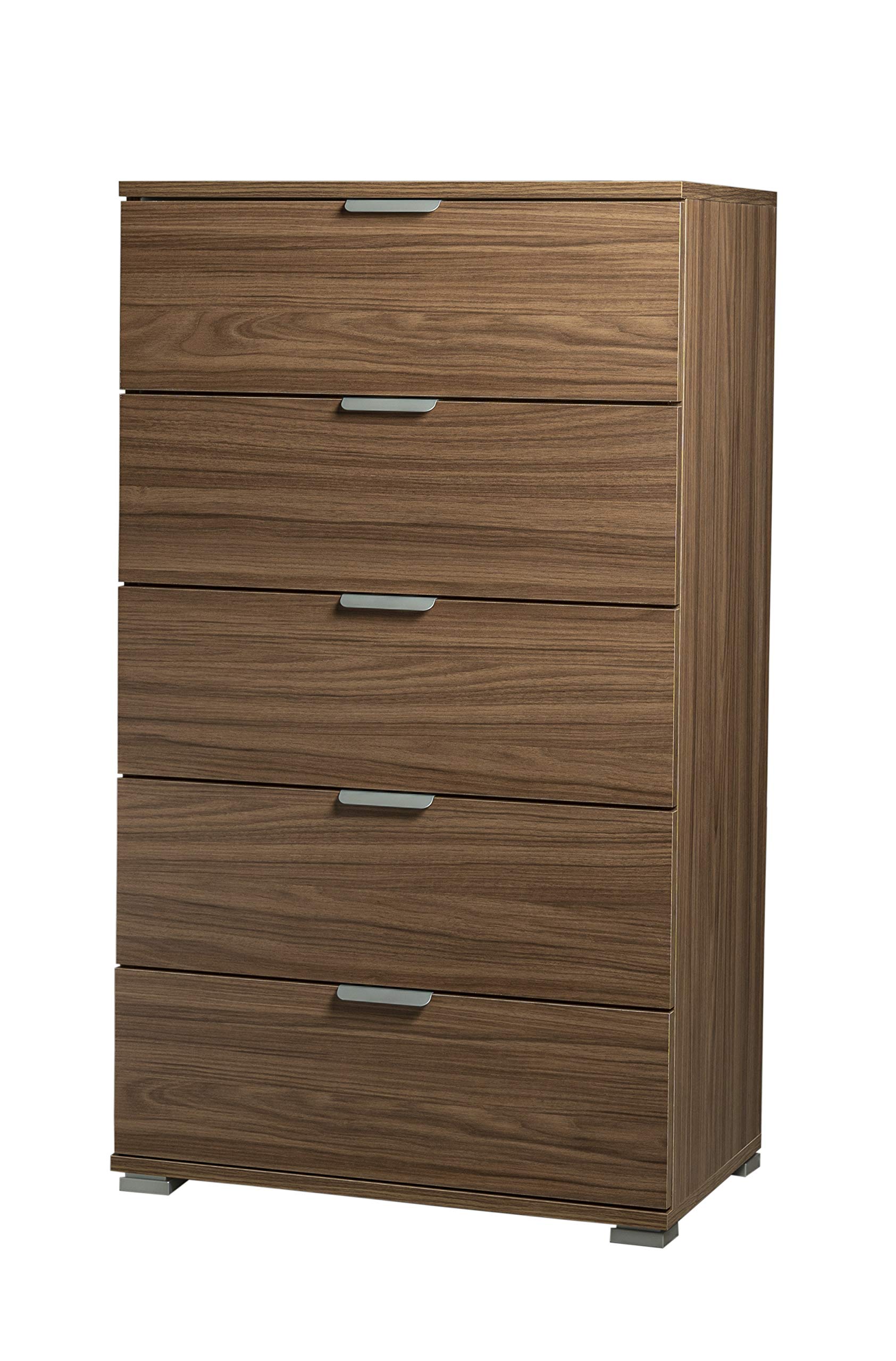 MeMi Me305NOC Cassettiera, Legno, Noce, 38x60x105 cm