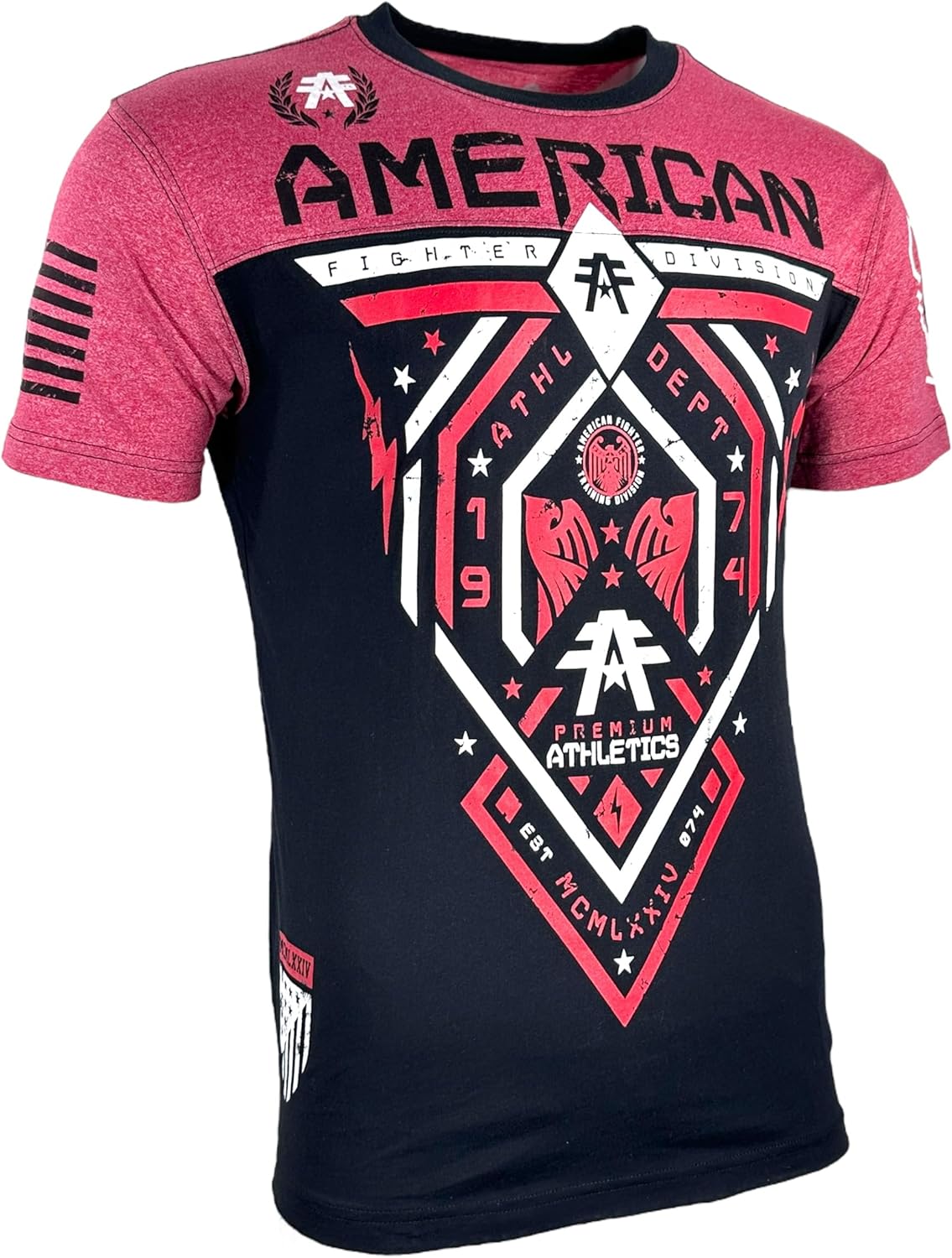 American Fighter Men's Premium Athletics T-Shirt, Graphic Design, Short Sleeve