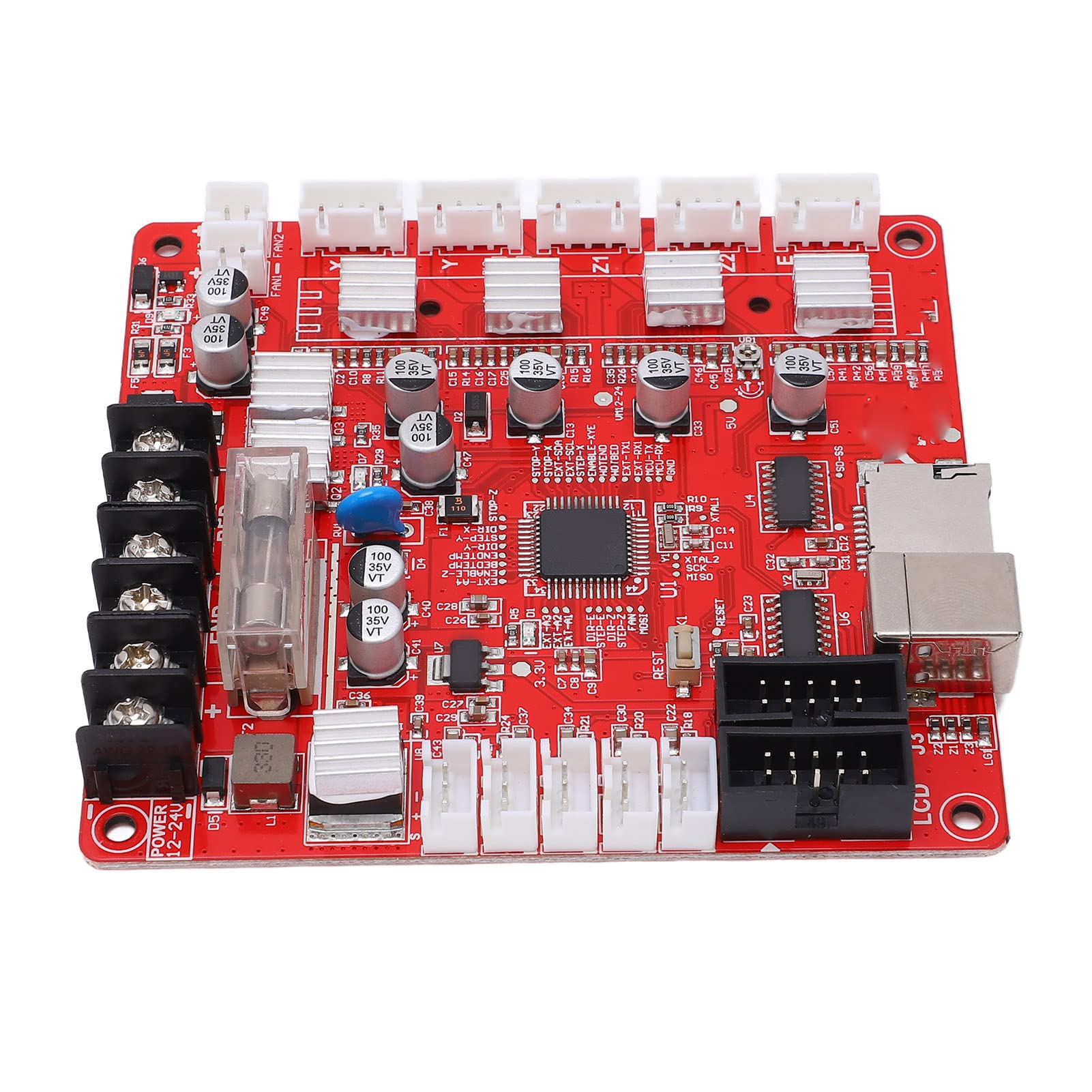 Módulo de placa base de impresora 3D, interfaz USB de motor A4988, 12 V, 24 V, para Anet A6, placa de control de alta eficiencia para entusiastas de la impresora 3D