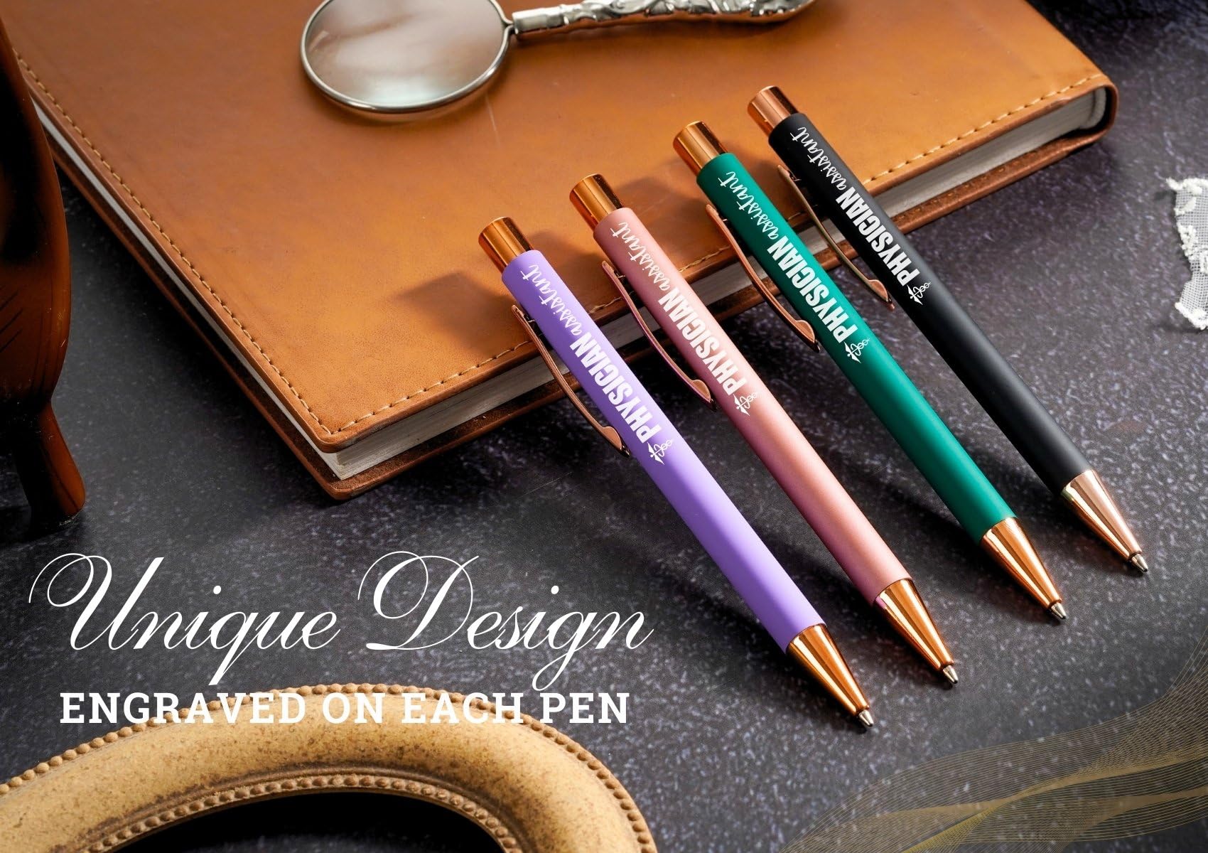 InnoBeta Physician Assistant Gifts for Women, Ballpoint Pen Set of 4, Gifts for Women on National Physician Assistant Day, Birthday and Christmas