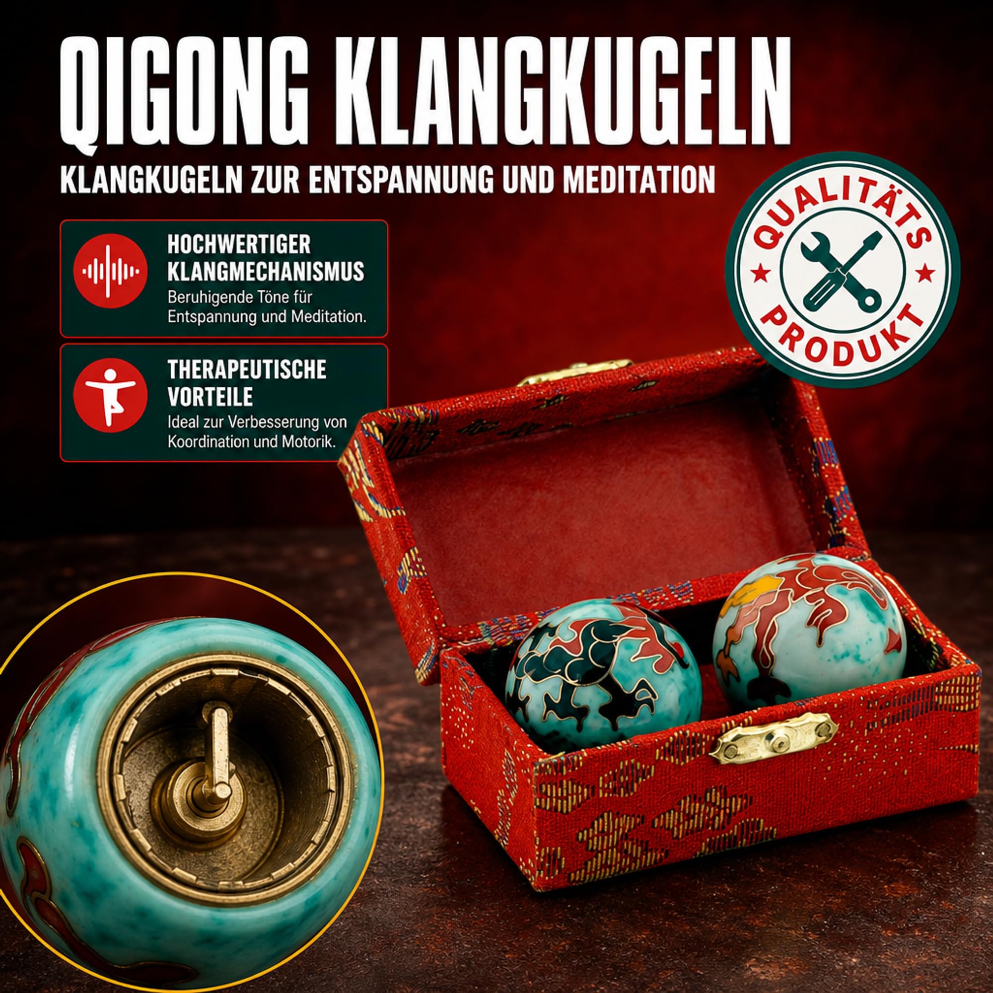 ATC Handels GmbH Qigong bombki, 1 para Ø 4,5 cm