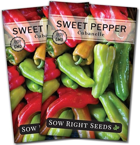 Sow Right Seeds - Semillas de pimienta cubana para plantar - Paquete de reliquia sin OMG con instrucciones para plantar un jardín de verduras en