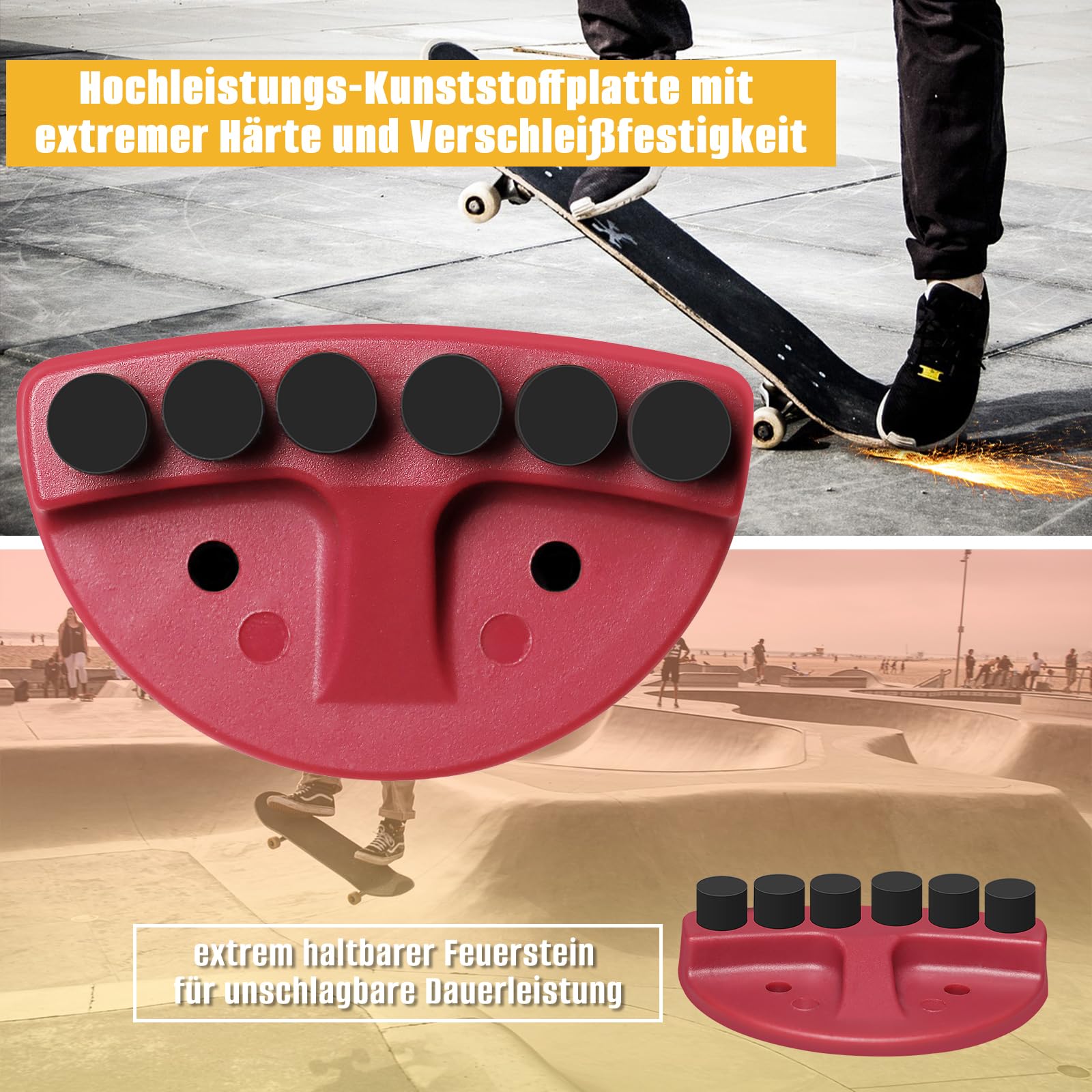 SIRUITON Plaques d'étincelles de skateboard Pro - Accessoires de skateboard pour enfants et adultes - Cadeaux cool pour débutants et professionnels