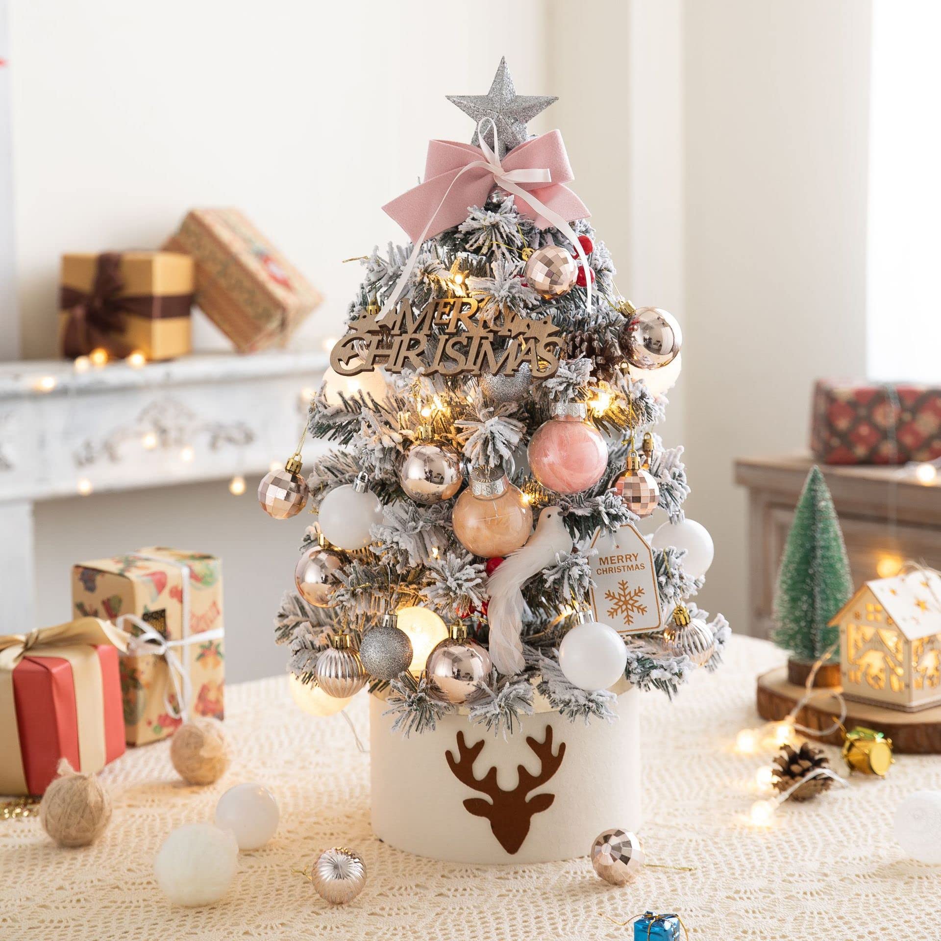 Amazon.co.jp: MTKCNTL クリスマスツリーセット 卓上 christmas tree