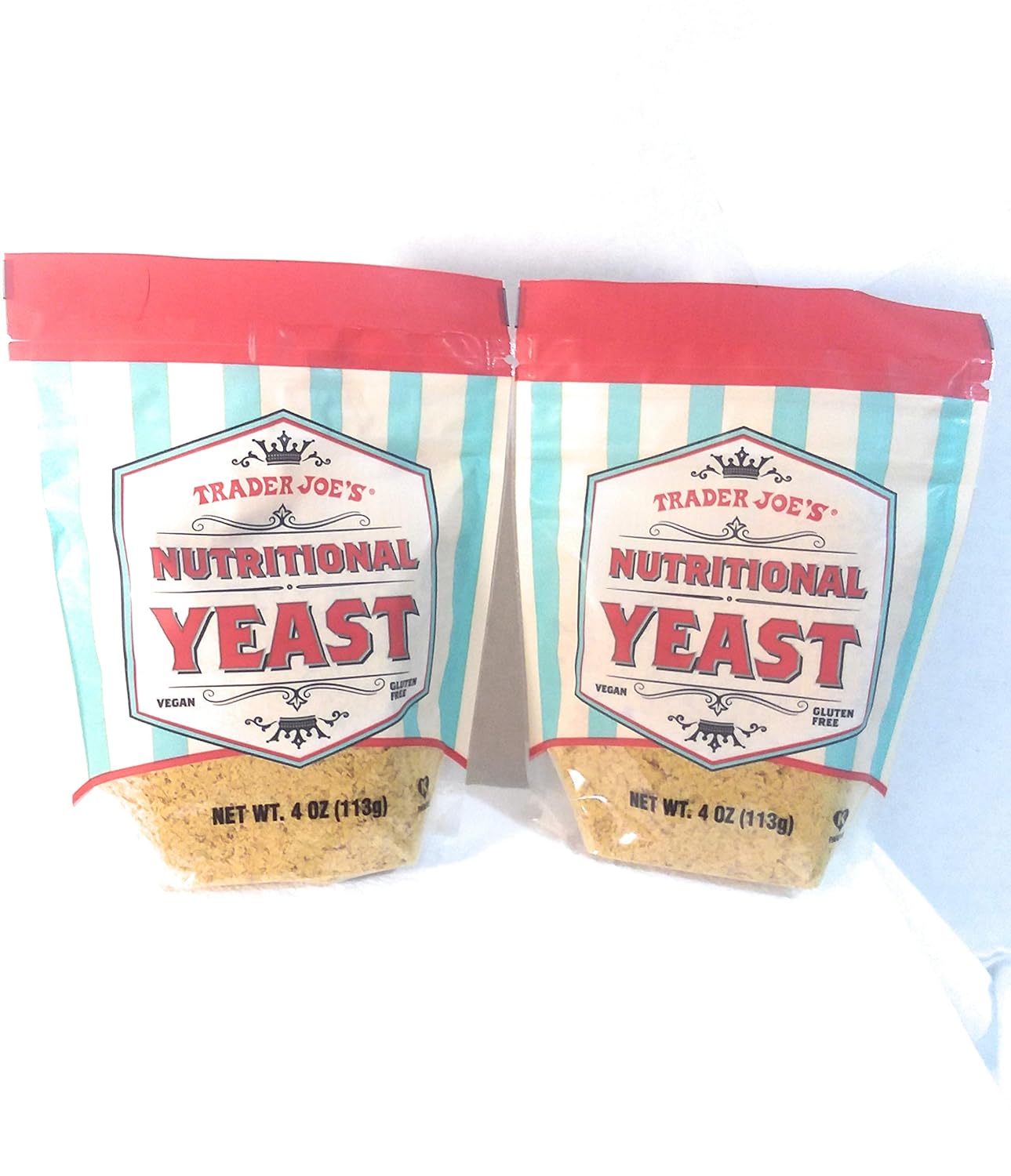 Vegan Nutritional Yeast Trader Joes Gluten Free 4 oz Pack of 2 Bundle Grocery