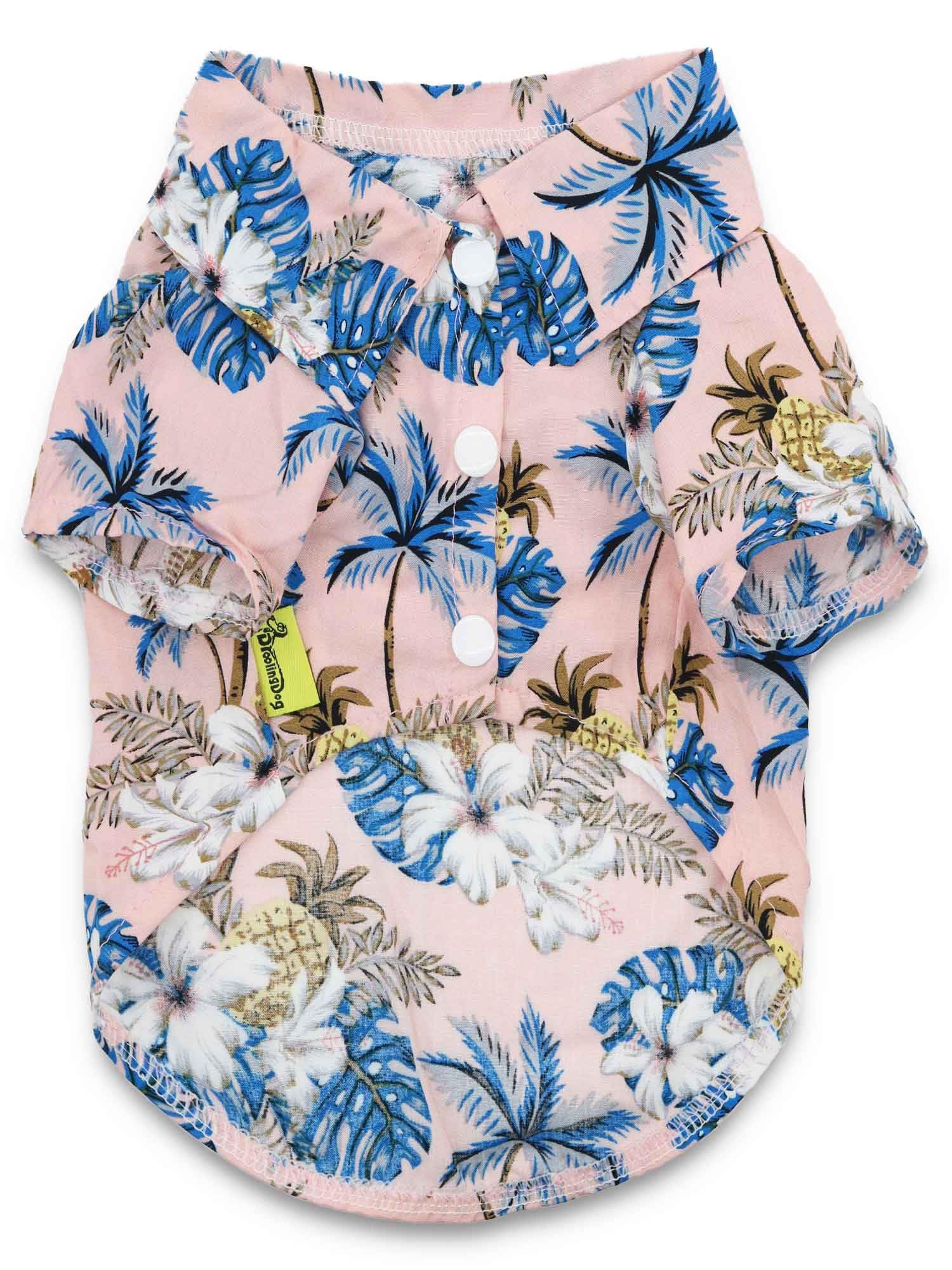 DroolingDog Hawaiian Shirts for Small Dogs Camp Clothes Cat Apparel Pet Vacation Tee Shirt — image 1