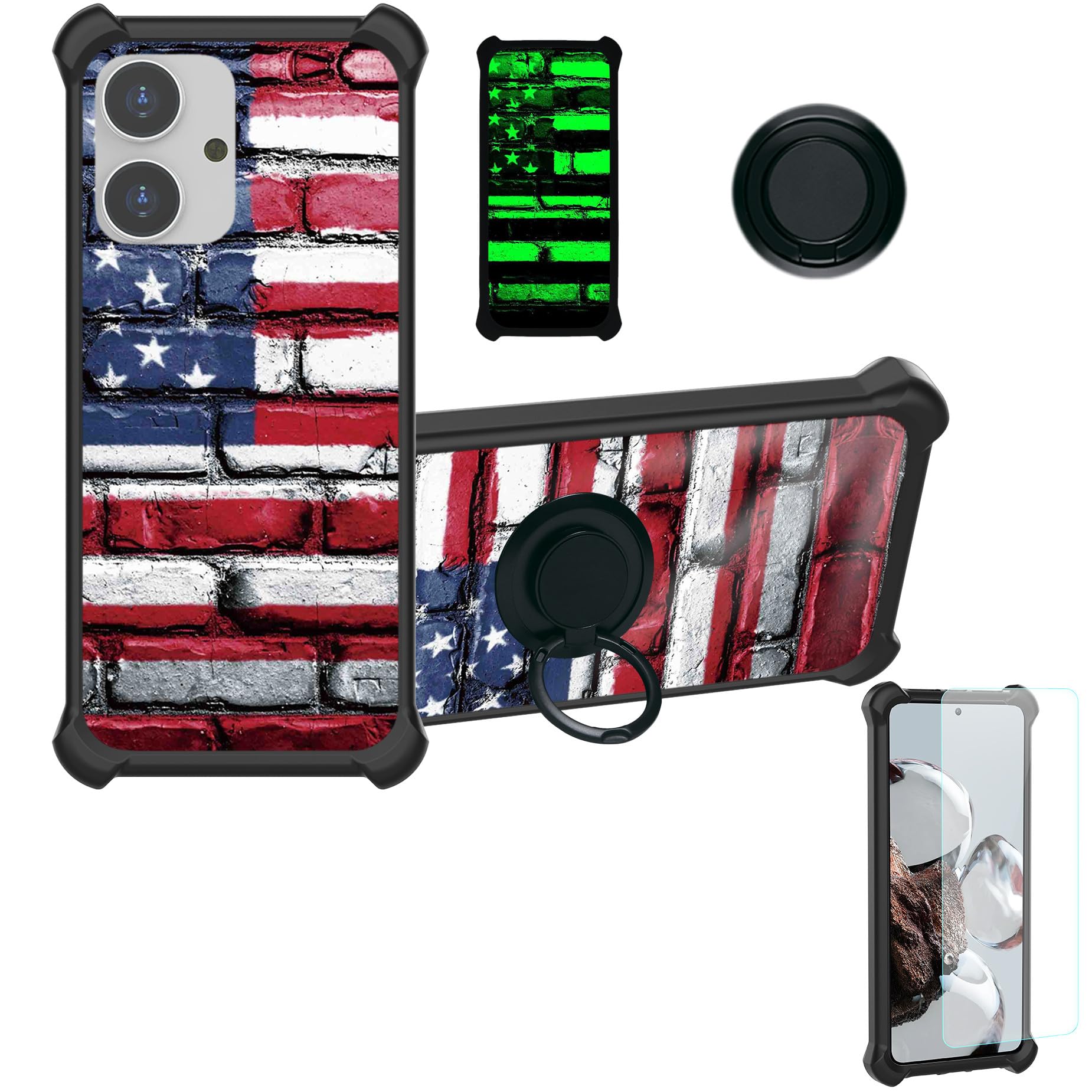 Amazon.com: jioeuinly for Nuu Mobile N20 Case Compatible for NUU Mobile N10 Phone  Case Cover [with Tempered Glass Screen Protector][Hard PC + Soft  Silicone][Ring Support] [Luminous Effect] YGH-GQ : Cell Phones &