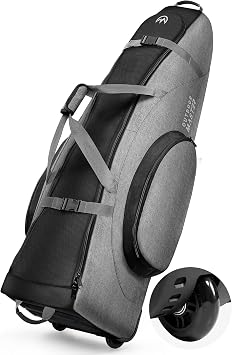 OutdoorMaster Padded Golf Travel Bag with Reinforced Wheels