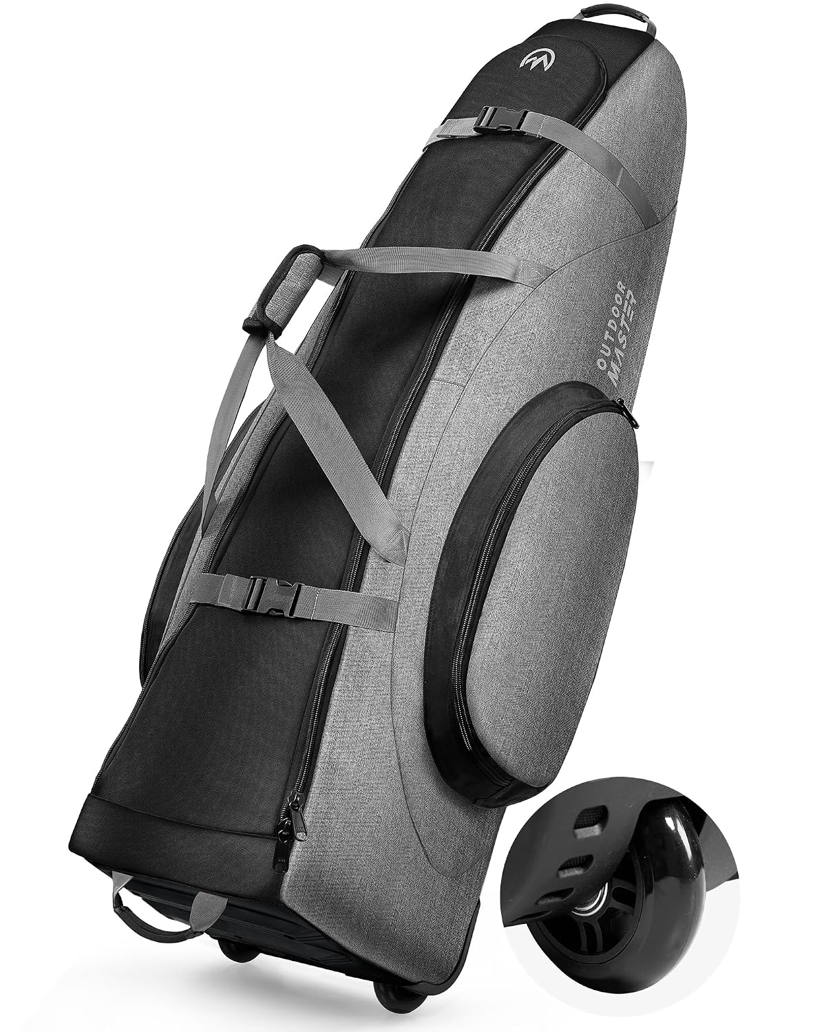 OutdoorMaster Padded Golf Travel Bag with Reinforced Wheels