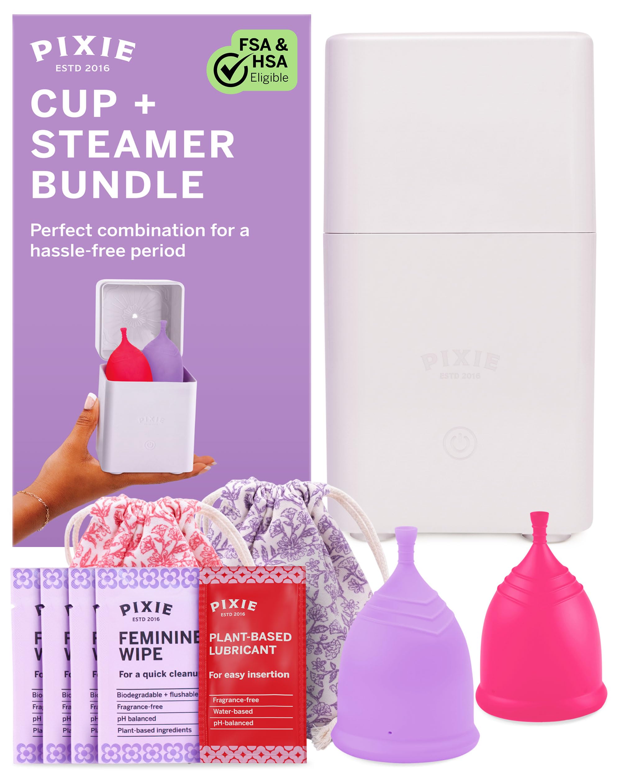 Pixie Menstrual Cups with Sterilizer