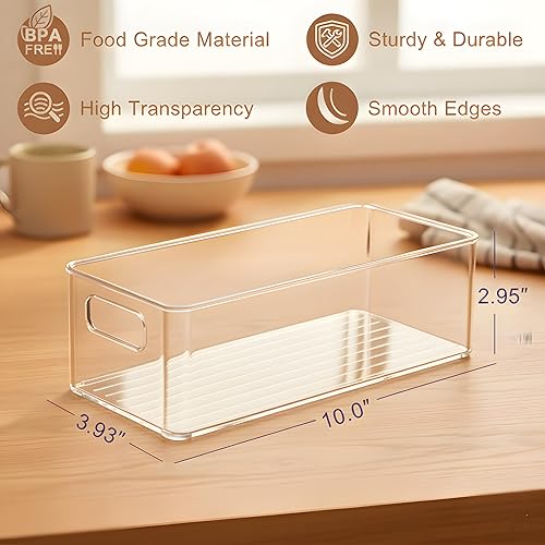 Miniatura 9 de MGY Paquete de 4 organizadores magnéticos transparentes para biberones, contenedor de almacenamiento apilable que ahorra espacio para biberones,