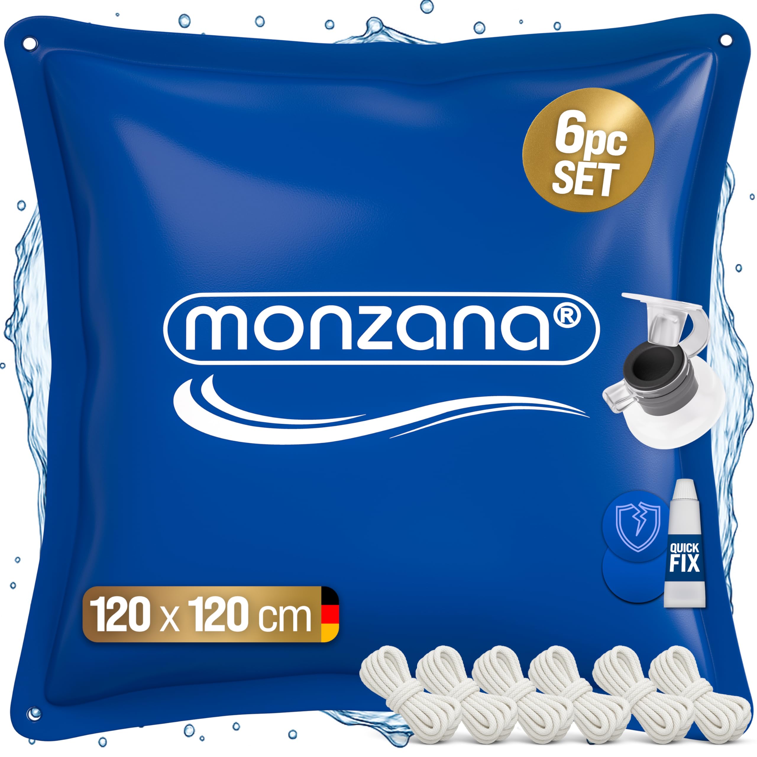 MONZANA® 6x XL Pool Pillow 120cm x 120cm Inflatable Pool Pillow PVC Pillows