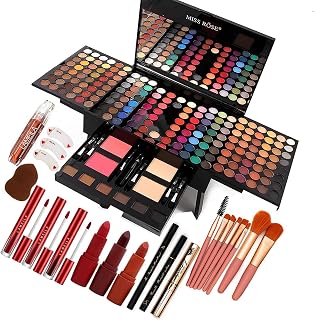 UNIFULL 190 Colors All-in-One Makeup Palette Kit for Women & Beginners - Eyeshadow, Lipstick, Brushes, Eyeliner & More