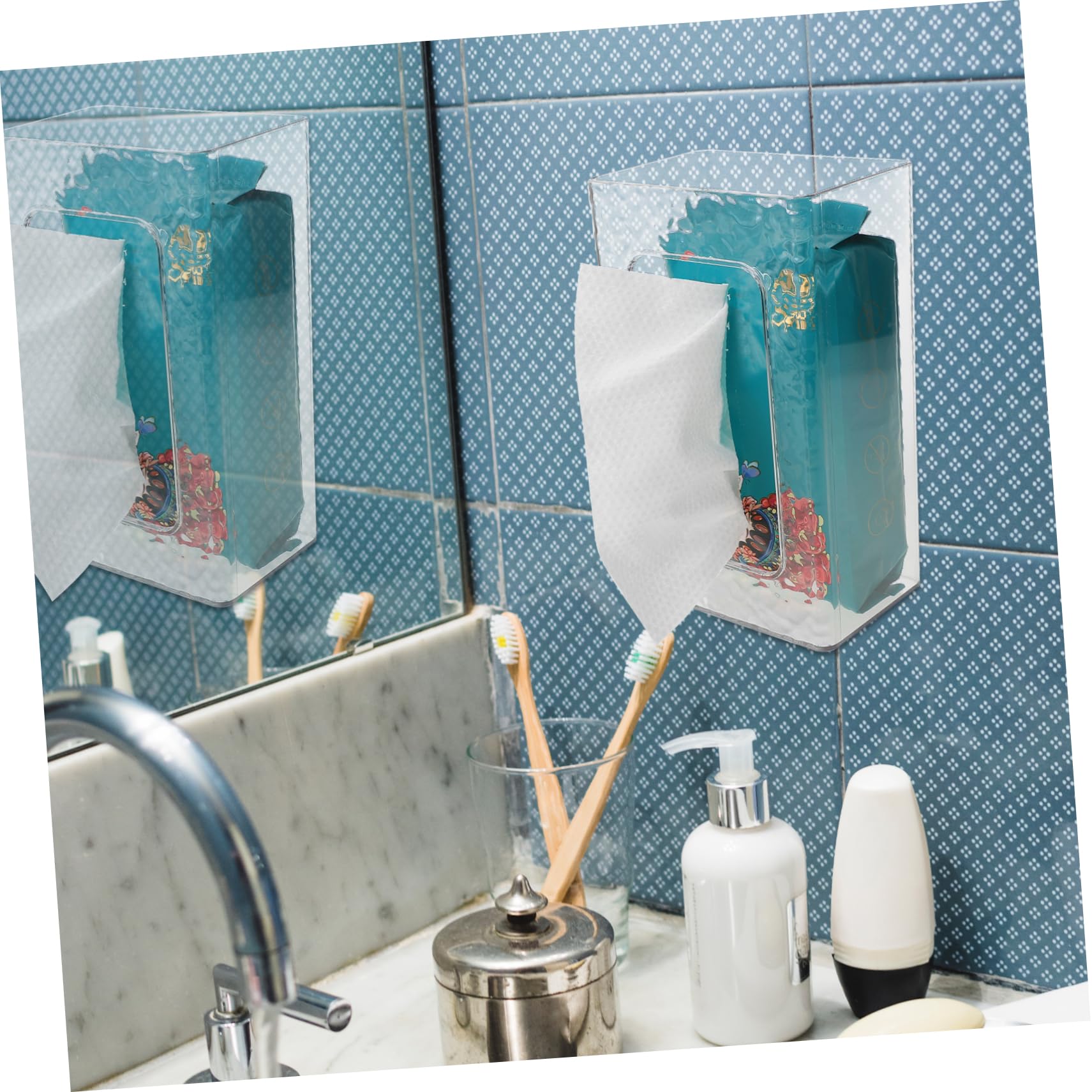 STOBAZA 3er-Box Taschentuchbox Für Die Wand Papiertuchspender Tissue-etui Zur Wandmontage Etui Für Feuchttücher Badezimmer Serviettenhalter Papierhandtuchhalter Zur Wandmontage Plastik