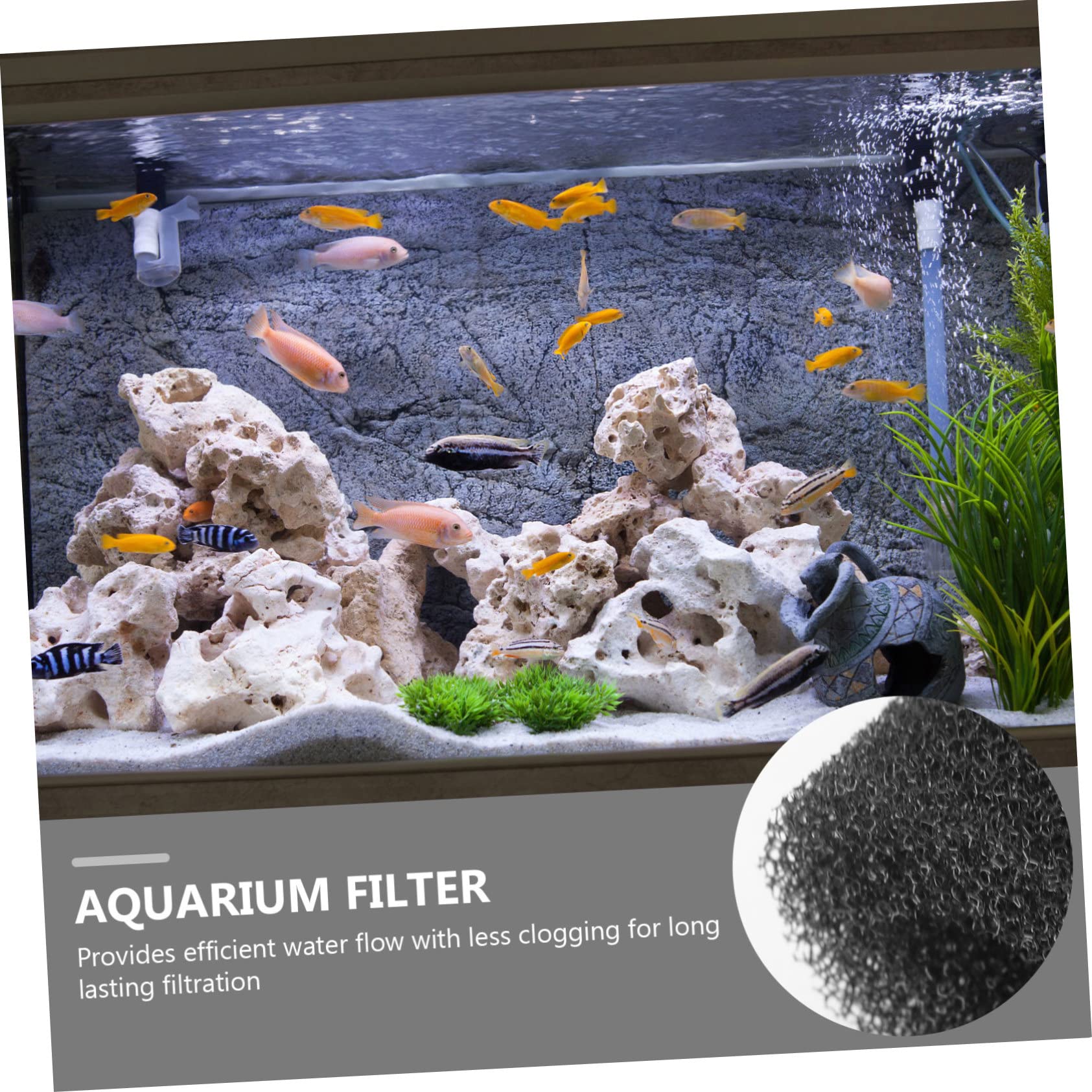POPETPOP 12pièces Lot de Éponges De Préfiltration pour Aquarium Filtre Débris Et Protège Poissons Jeunes