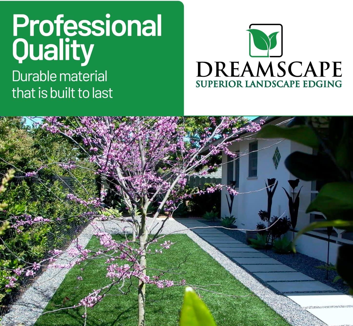 Dreamscape YardEdge Aluminum Landscape Edging - 12 Strips, 6ft Each (72ft Total), Green Duraflex Paint - Professional Quality Landscaping Border, Metal Divider for Lawn, Garden, Flowerbed