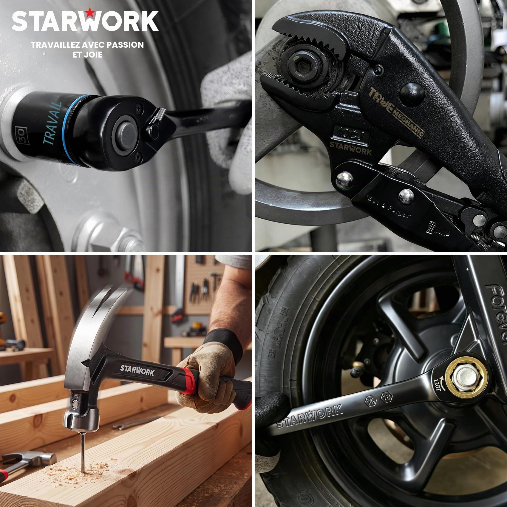 STARWORK True Mechanic™ Ensemble complet d'outils de mécanicien de 306 pièces et jeu de douilles, Ensemble complet d'outils automobile