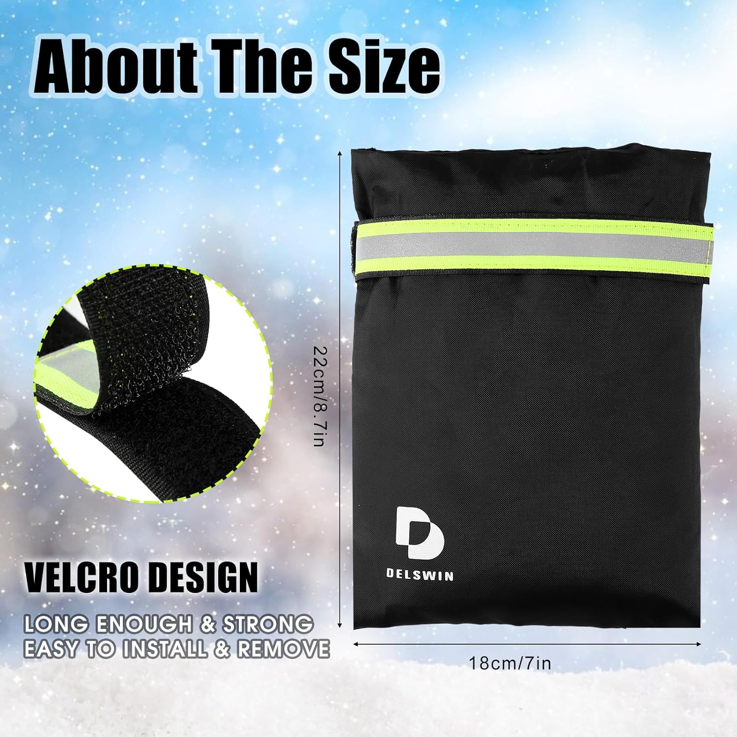 DELSWIN Outdoor Faucet Cover for Winter, 5P 8.7"x7" Hose Bib Insulation, Outside Waterproof Spigot Protection, Bigger and Thicker Frost Freeze Insulated Cover