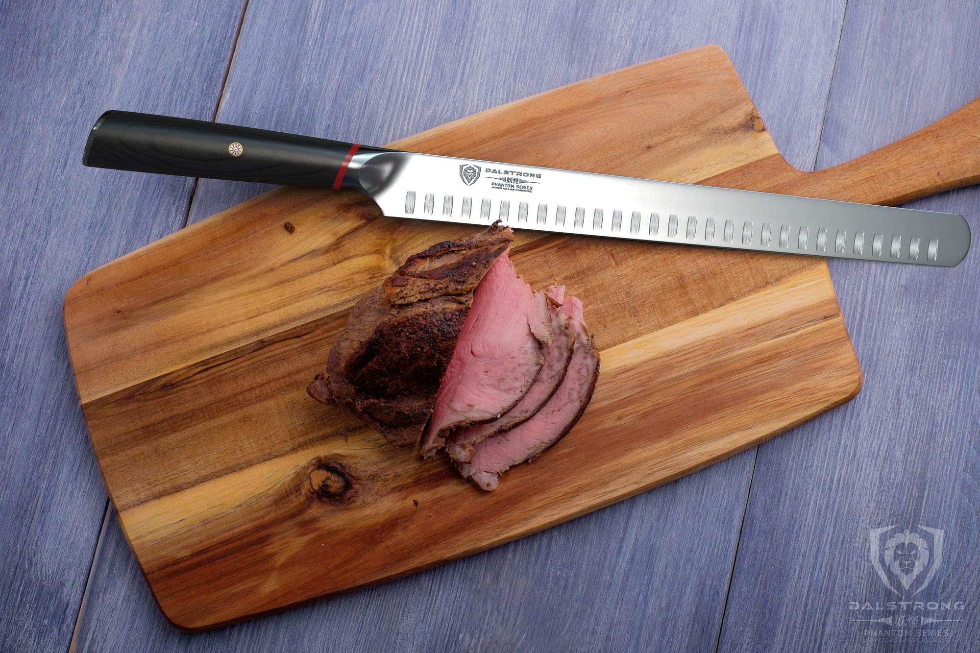 Dalstrong Slicing & Carving Knife - 12 inch Slicer - Phantom Series - Japanese High-Carbon AUS8 Steel - Pakkawood Handle - Kitchen Knife - Brisket Knife - Sheath Included — Amazon image 7