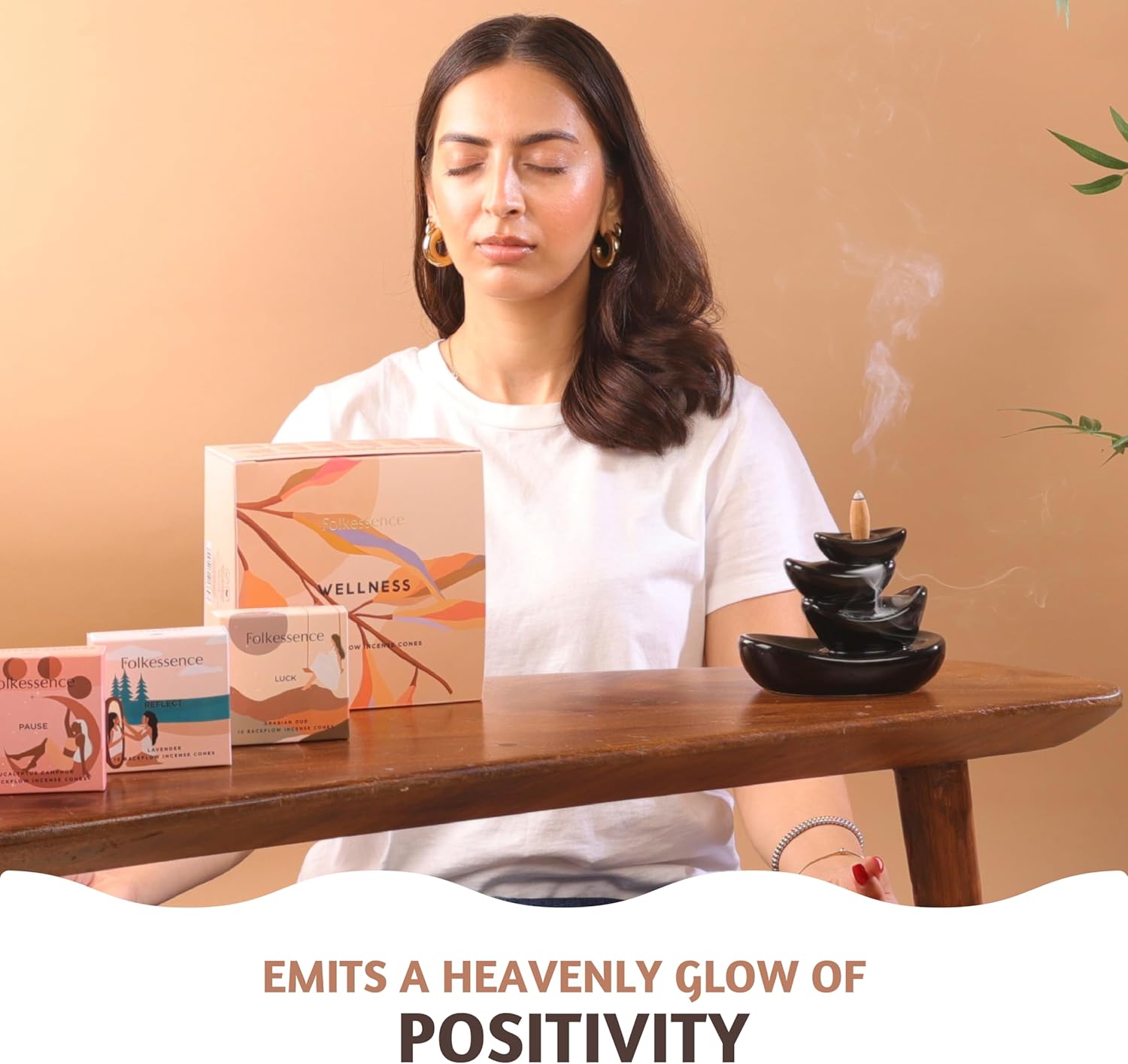 Folkulture Backflow Incense Cones | Set of 12 Waterfall Incense Cones Scented | Sandalwood, Frankincense, Eucalyptus, Lavender | Incents Cone Backflow | Inscents-Cones Gift Set Wellness image 6 of 9 B0CSSVRQ3B