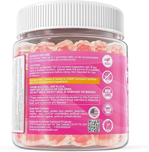 Miniatura 9 de Vitaminas prenatales para mujeres, gomitas multivitamínicas con metilfolato de 1 mg, probiótico de hierro de colina omega-3 (DHA+EPA), gomita