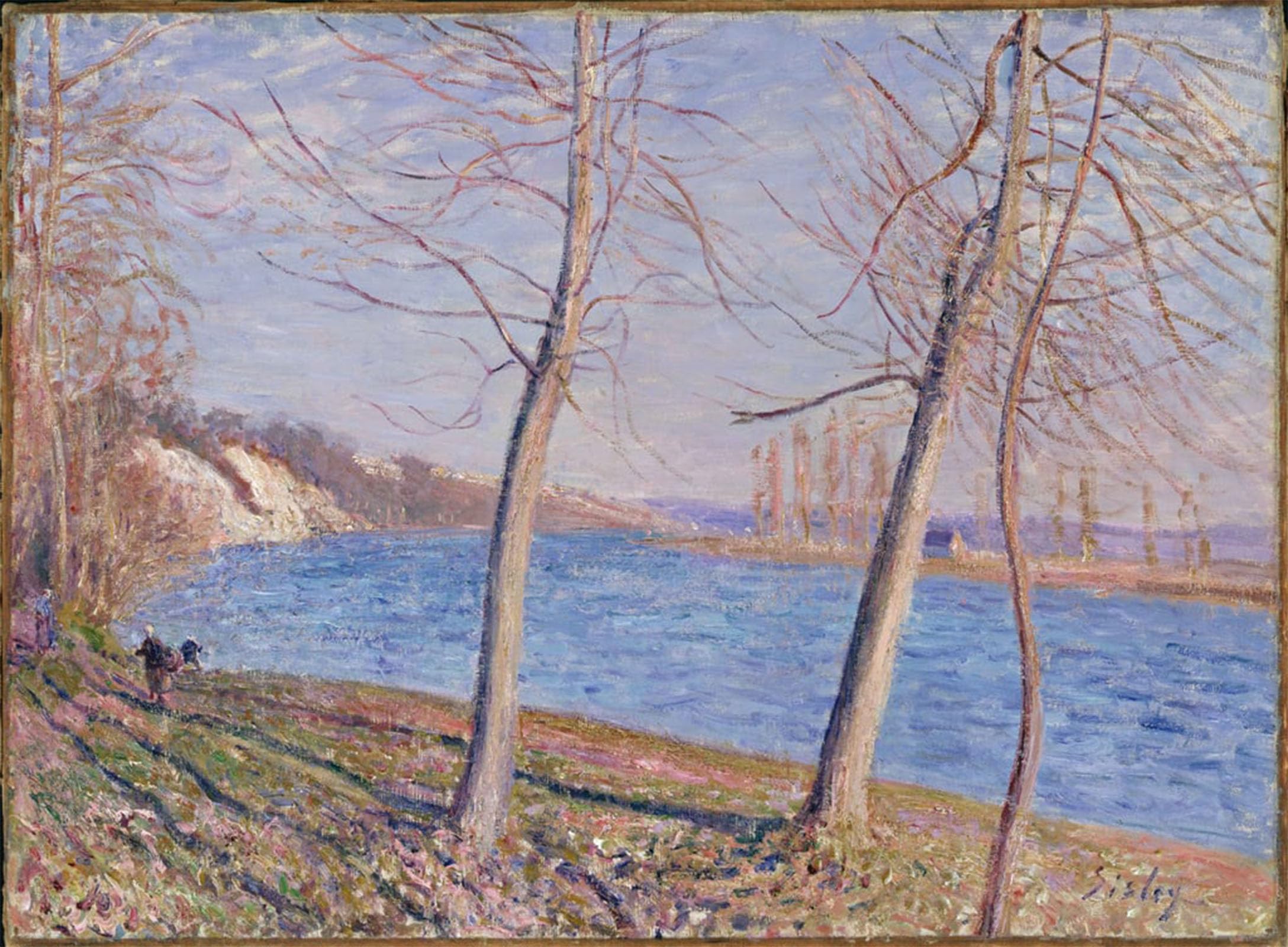 POSTERIIk Famous Print Pop Art Wall Art Graffiti the Banks of the River At Veneux by Alfred Sisle Art Prints for Home Decor 60x90cm