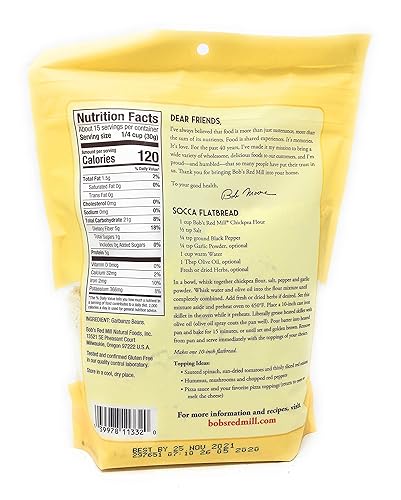 Miniatura 3 de Bobs Red Mill Garbanzo Bean Harina 16 onzas paquete - 1