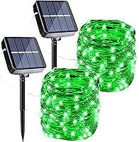 Vista 12 de Joomer - Tira de luces solares de hadas, paquete de 2, total 80 pies, 240 LED, luces de cuerda solar para exteriores, impermeables, 8 modos