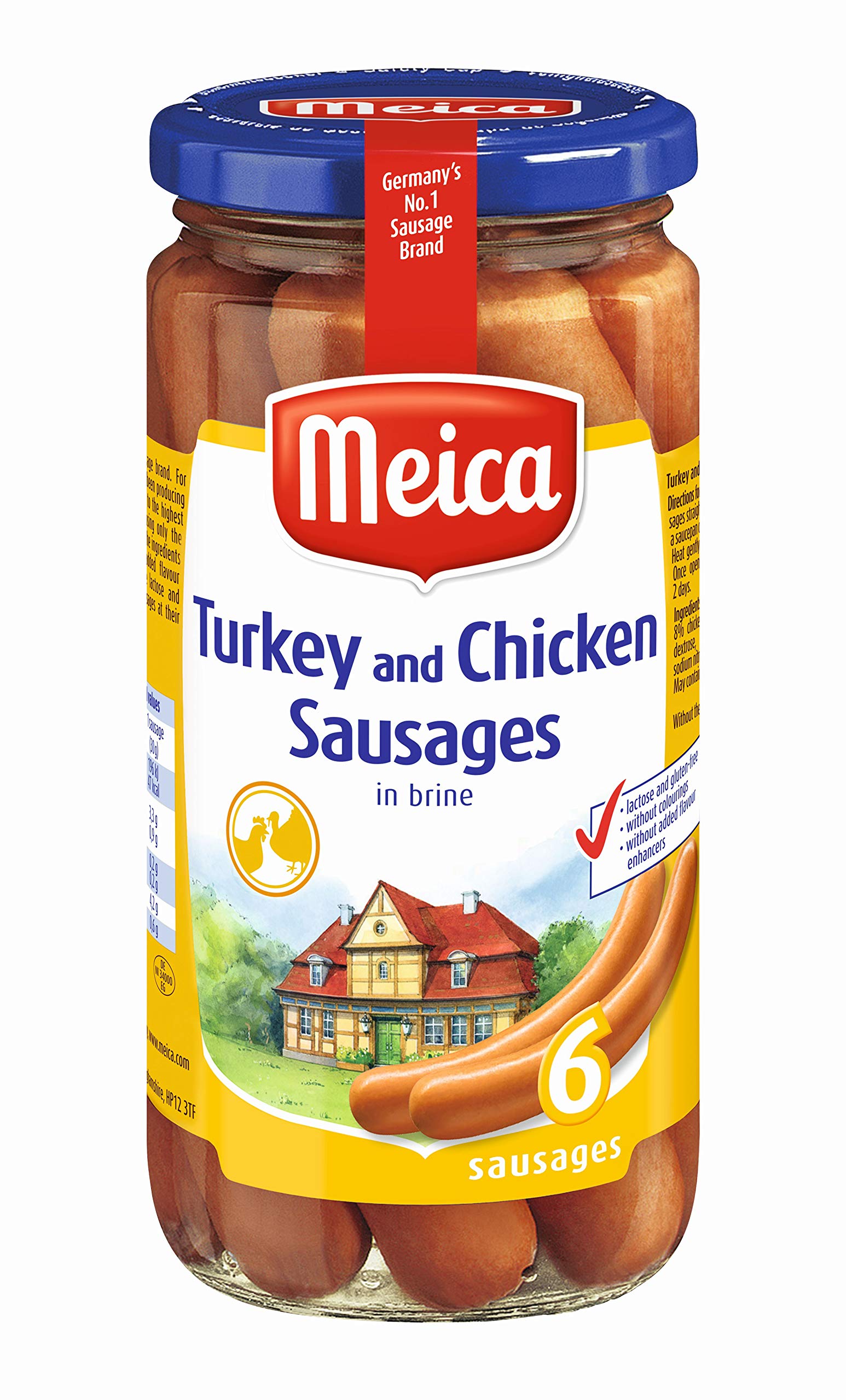 Meica Turkey & Chicken Sausages, 380 g, Pack of 12