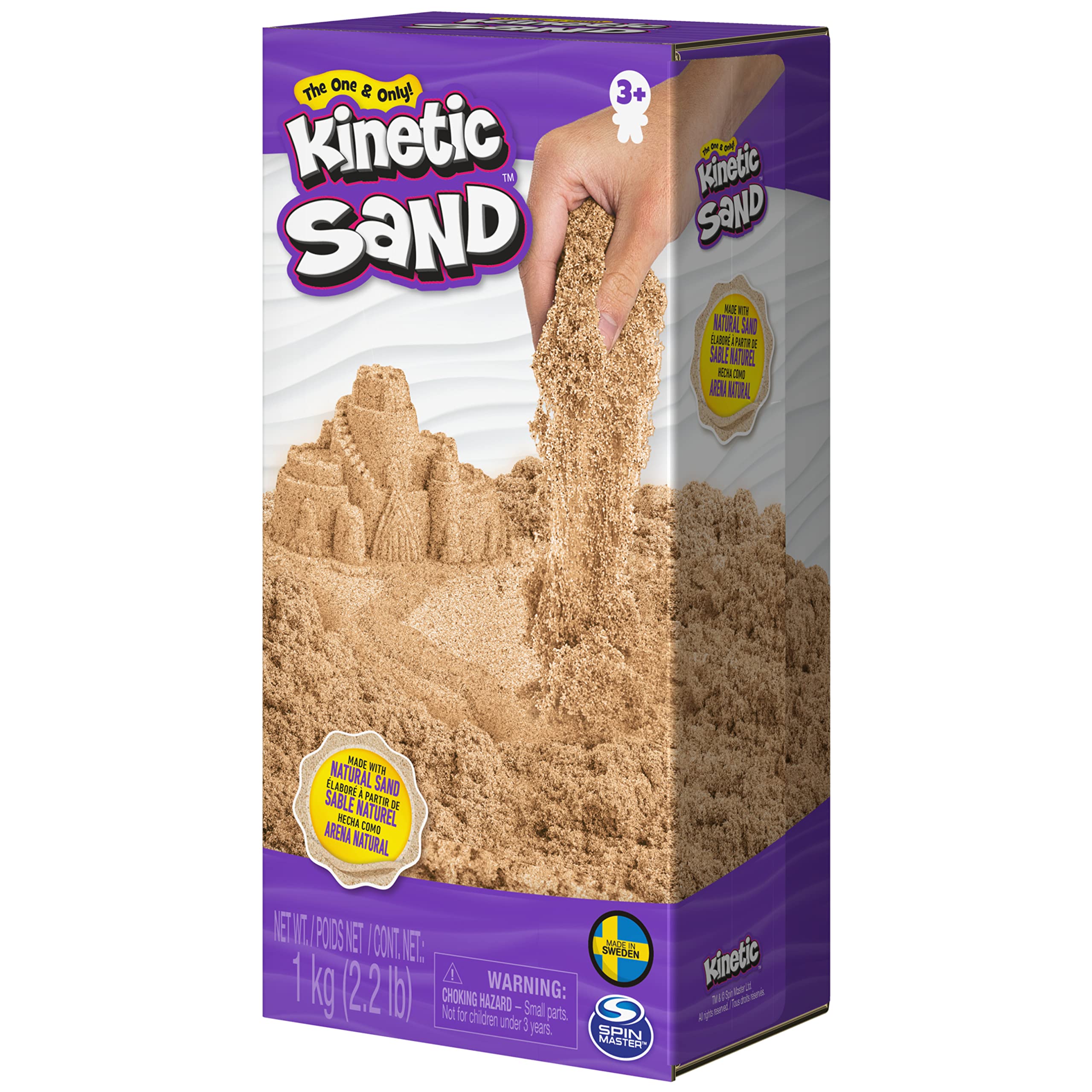 Kinetic Sand - original magischer Schweden, naturbraun, 1 kg - bekannt aus Kindergärten, ab 3 Jahren
