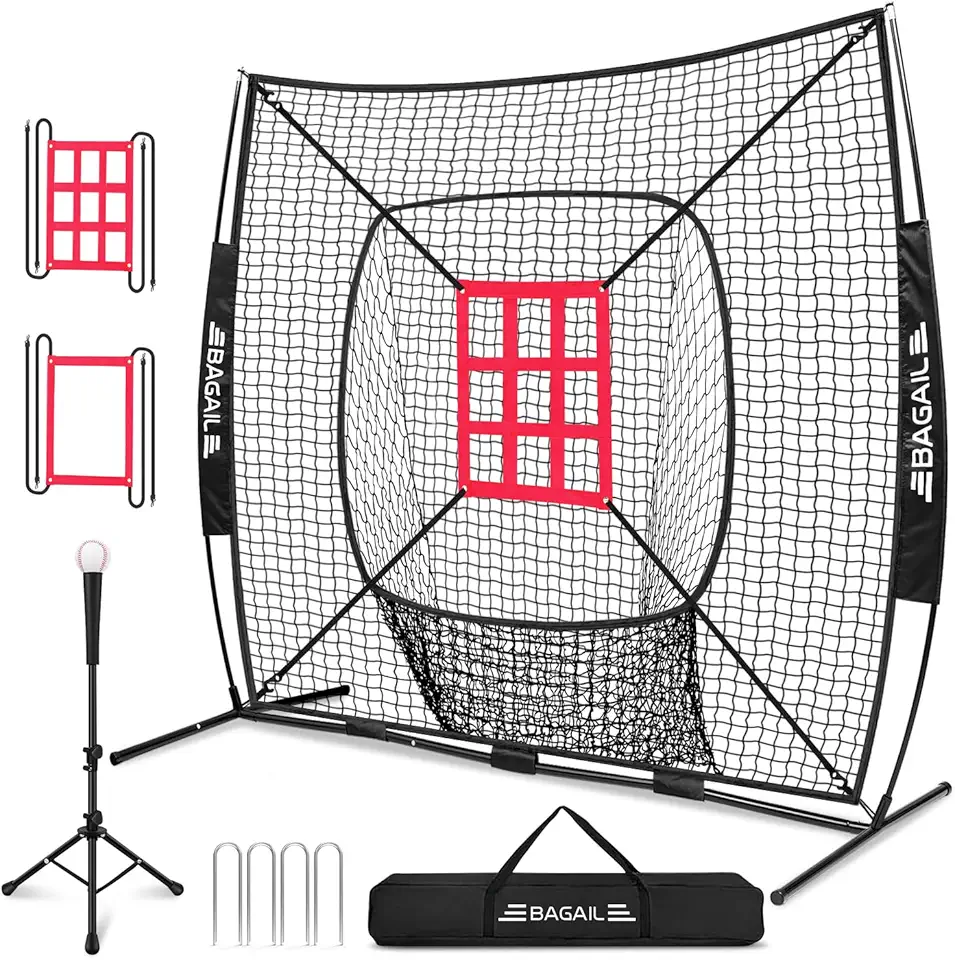 BAGAIL 7x7 ft Baseball Net