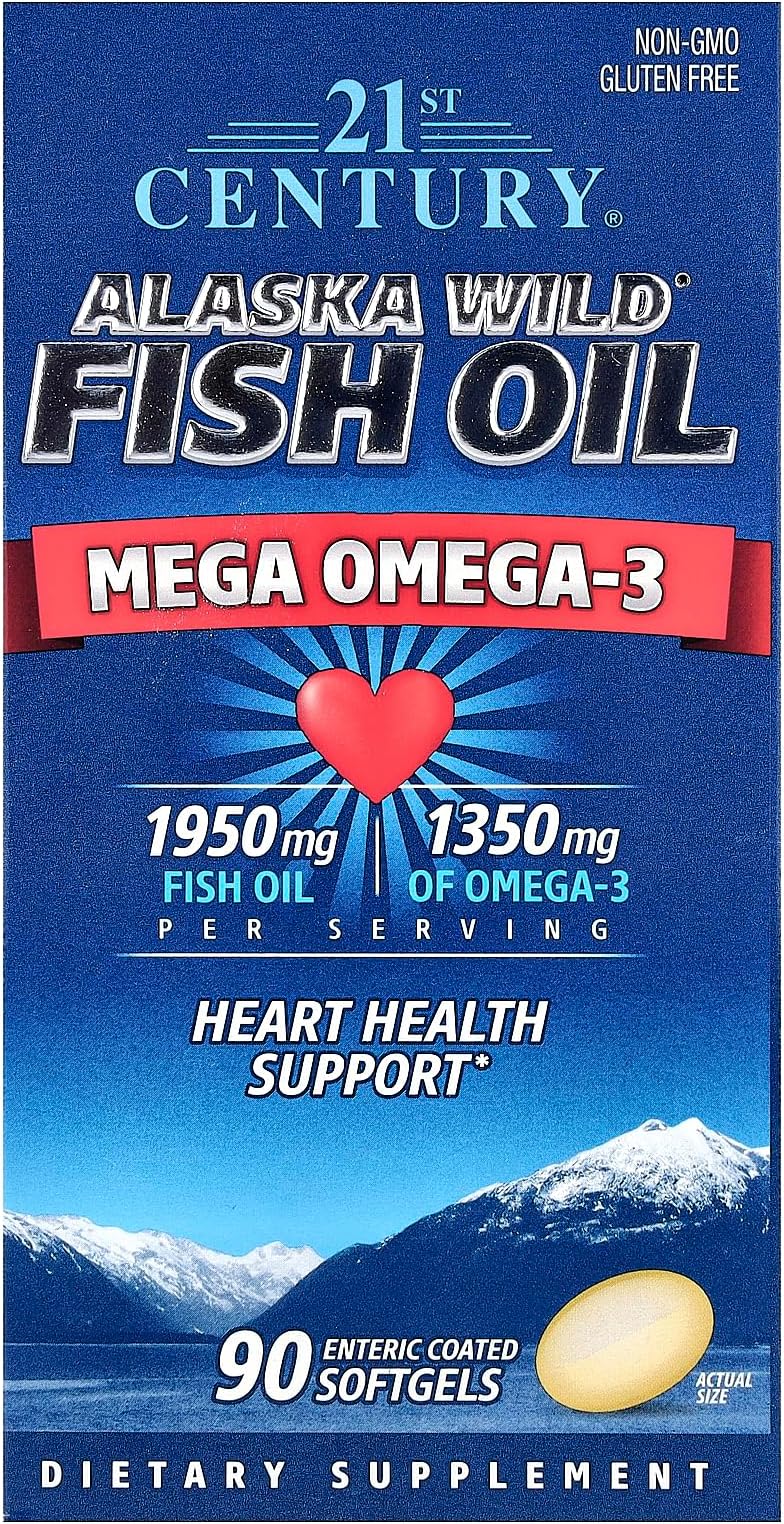 21st Century Alaska Wild Fish Oil E.C Sg - 90 Capsules