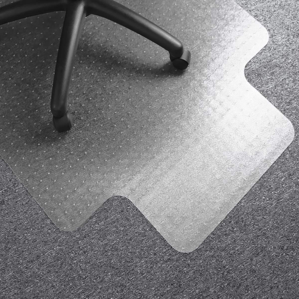 Floortex Bodenschutzmatte Cleartex advantagemat aus phthalatfreiem Vinyl für niederflorige Teppichböden - bis 6mm Höhe, 115 x 134cm, rechteckig mit Lippe, transparent
