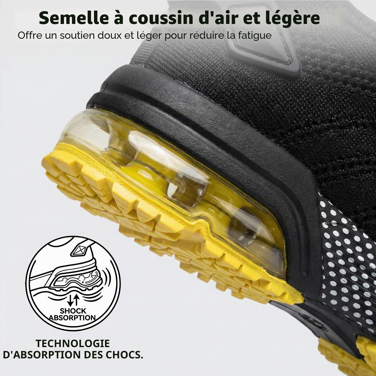 SPIEZ Chaussures de Sécurité Homme Baskets à Embout en Acier, Chaussures Sécurité Anti-Crevaison et Anti-Eclaboussures, Légères et Respirantes