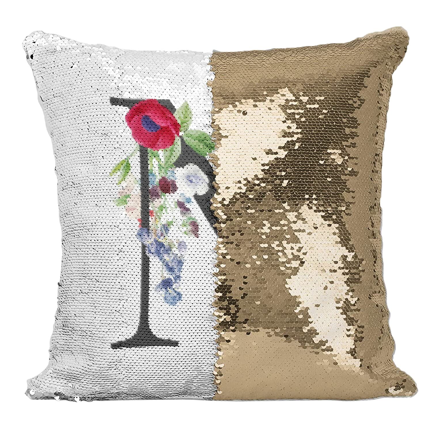Coussin paillettes doré pour une déco de salon chic et cosy