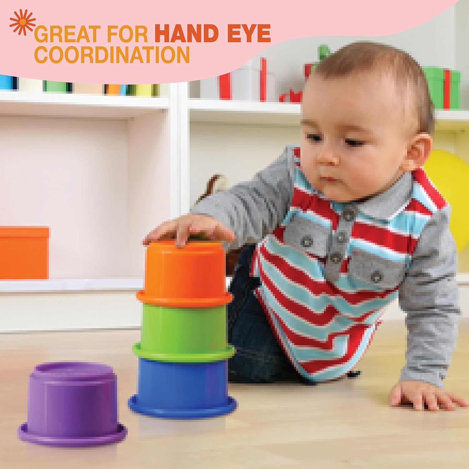 Colorful Stacking Cups for Babies and Toddlers image 5
